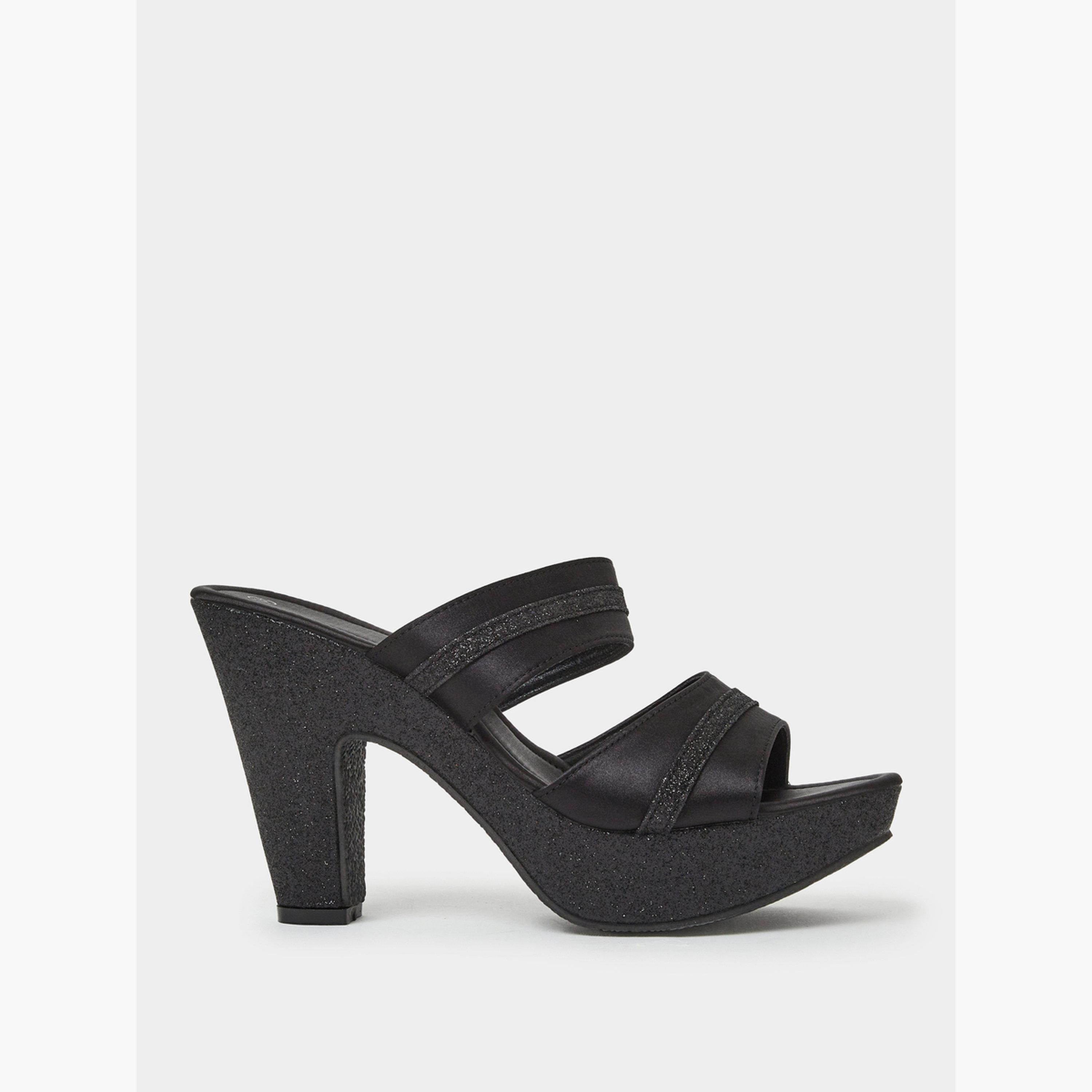 Take Two Black Double Strap Platform Mules-women-shoes-sandals-heeled-image-2
