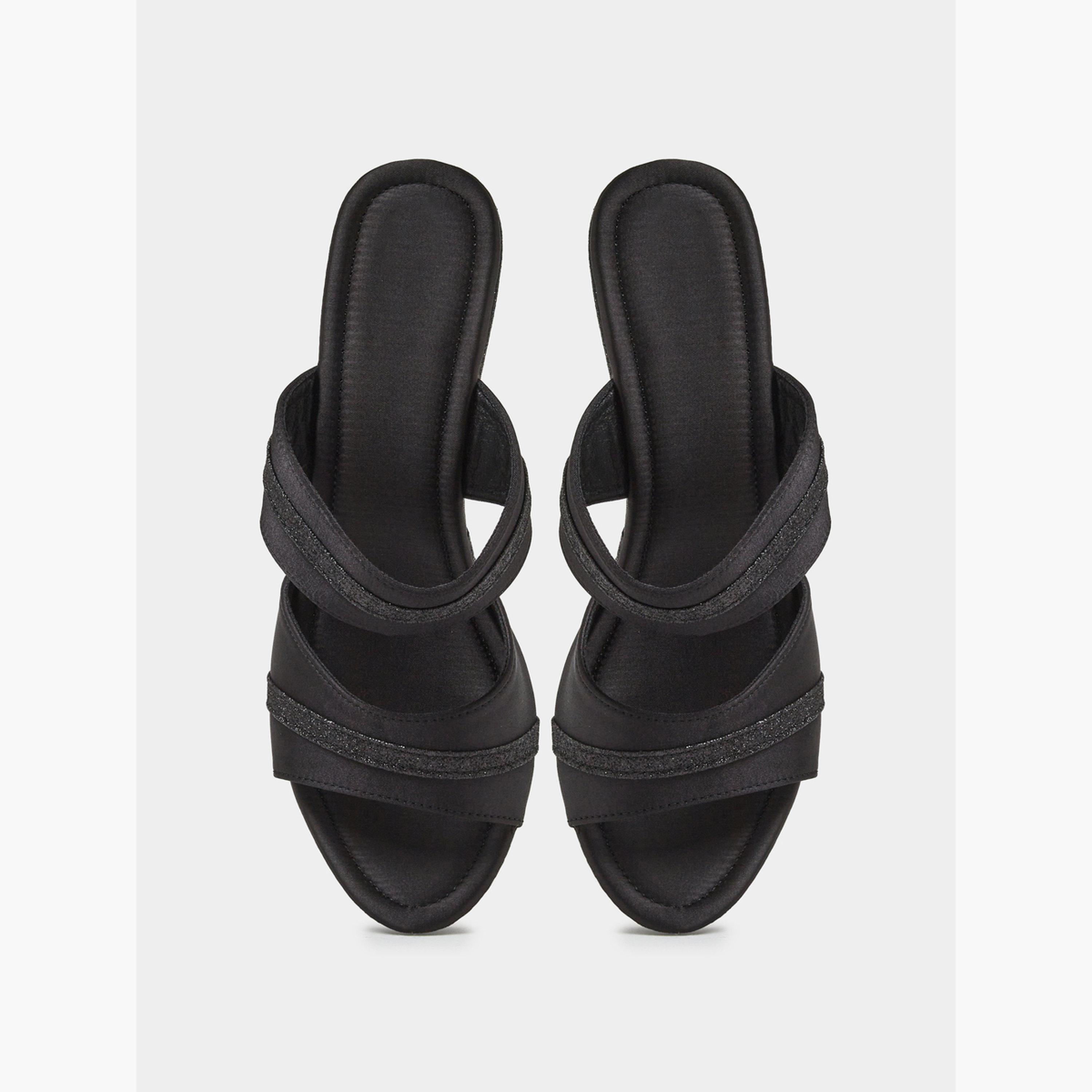 Take Two Black Double Strap Platform Mules-women-shoes-sandals-heeled-image-3