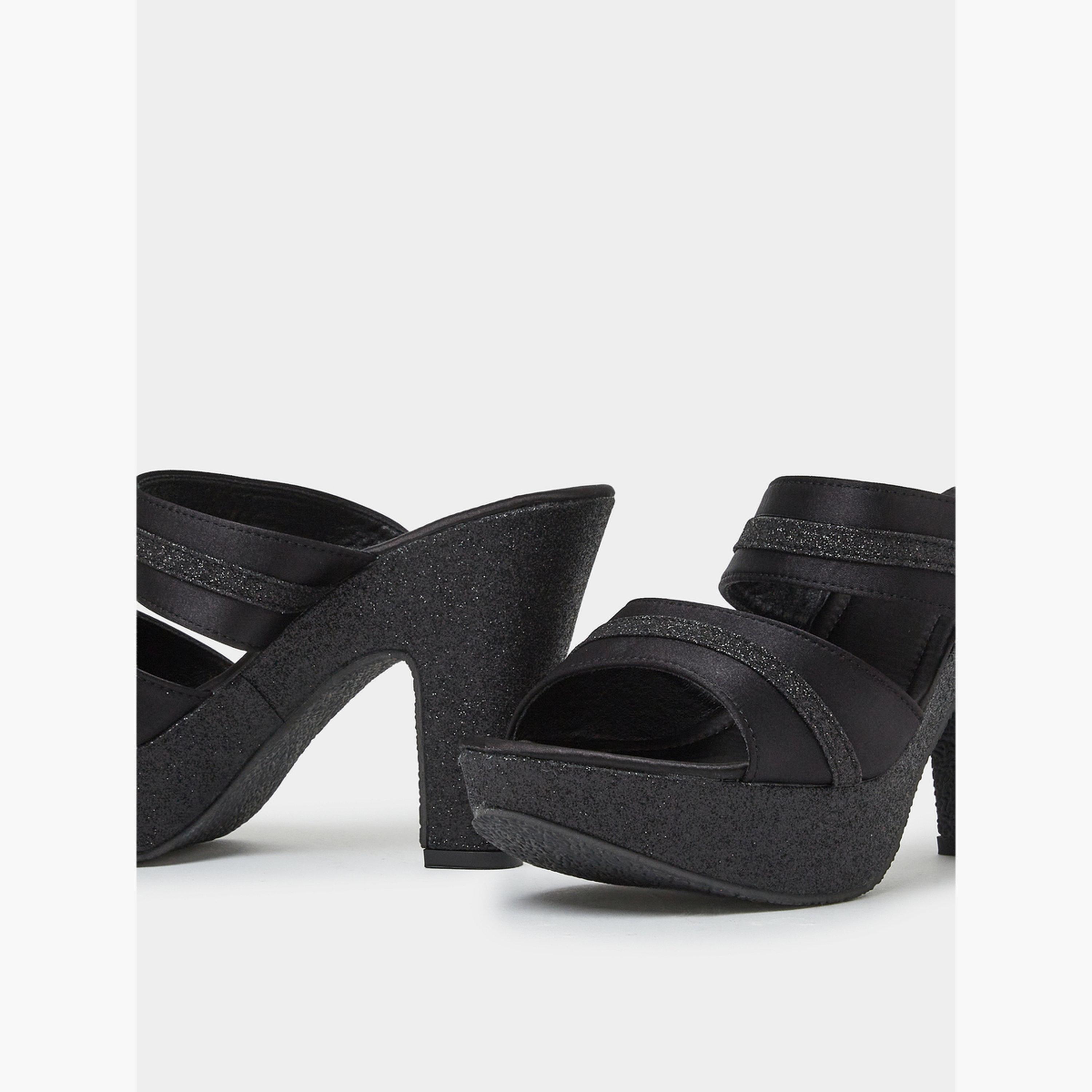 Take Two Black Double Strap Platform Mules-women-shoes-sandals-heeled-image-4