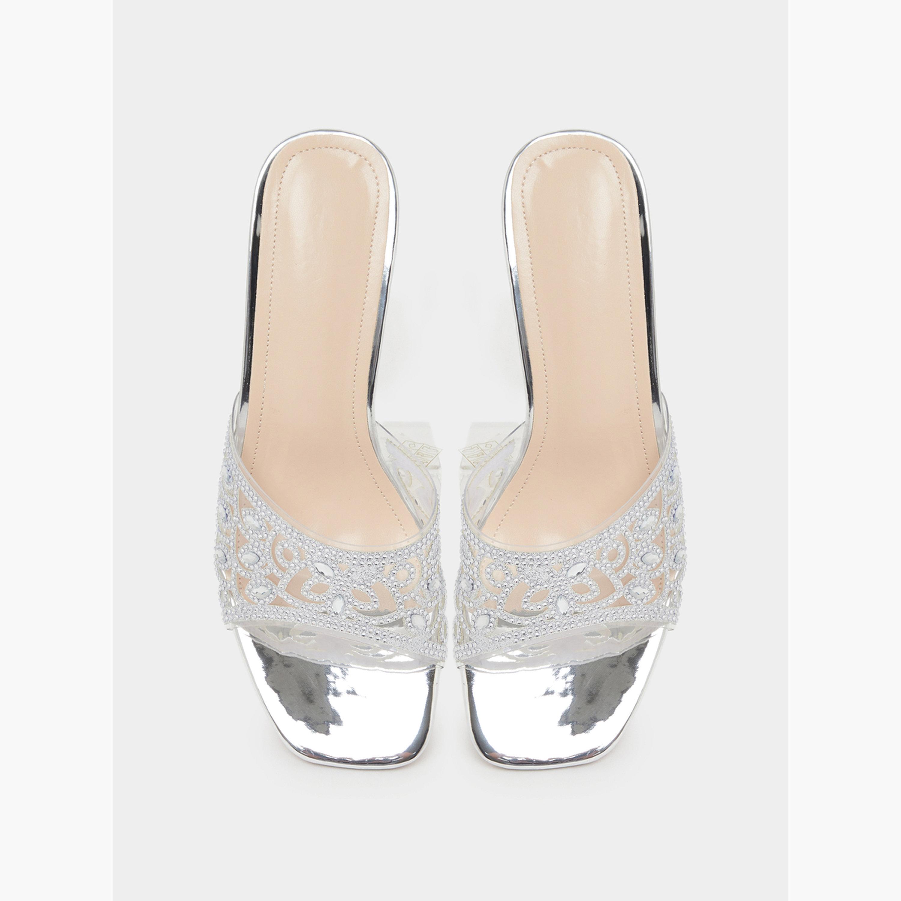 حذاء ميولز بكعب سميك وتفاصيل مفرغة وأحجار الراين-women-shoes-sandals-heeled-image-3