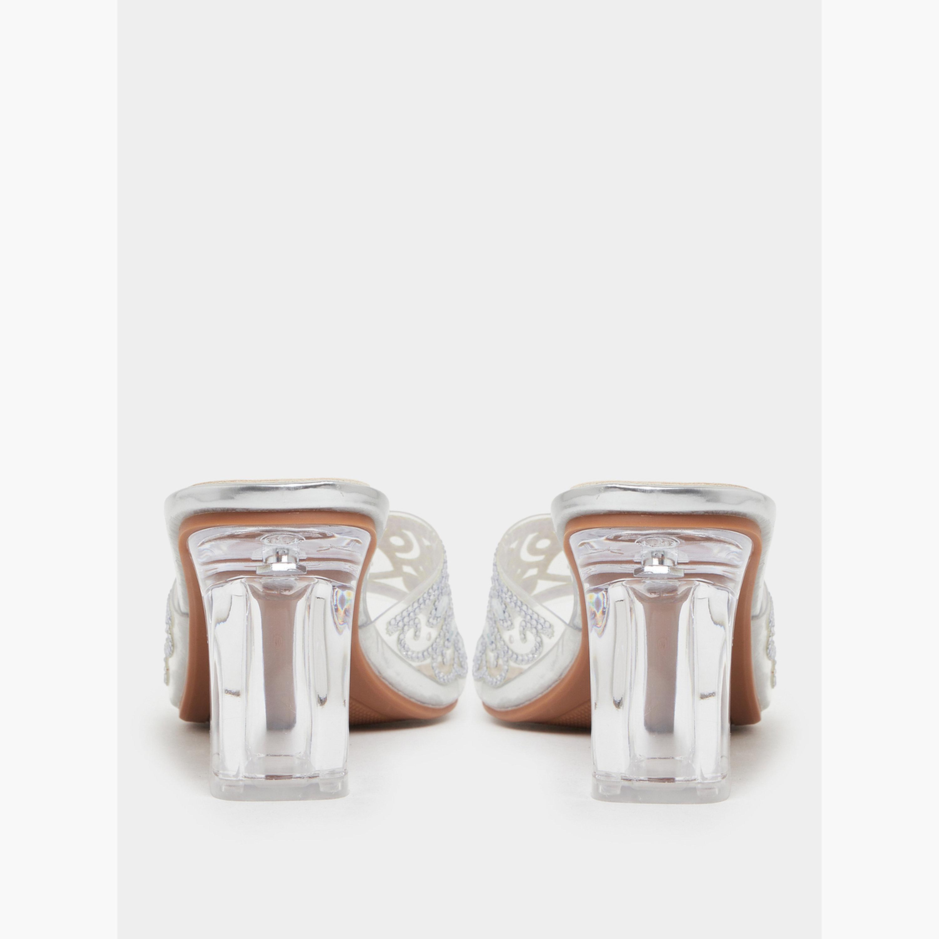 حذاء ميولز بكعب سميك وتفاصيل مفرغة وأحجار الراين-women-shoes-sandals-heeled-image-5