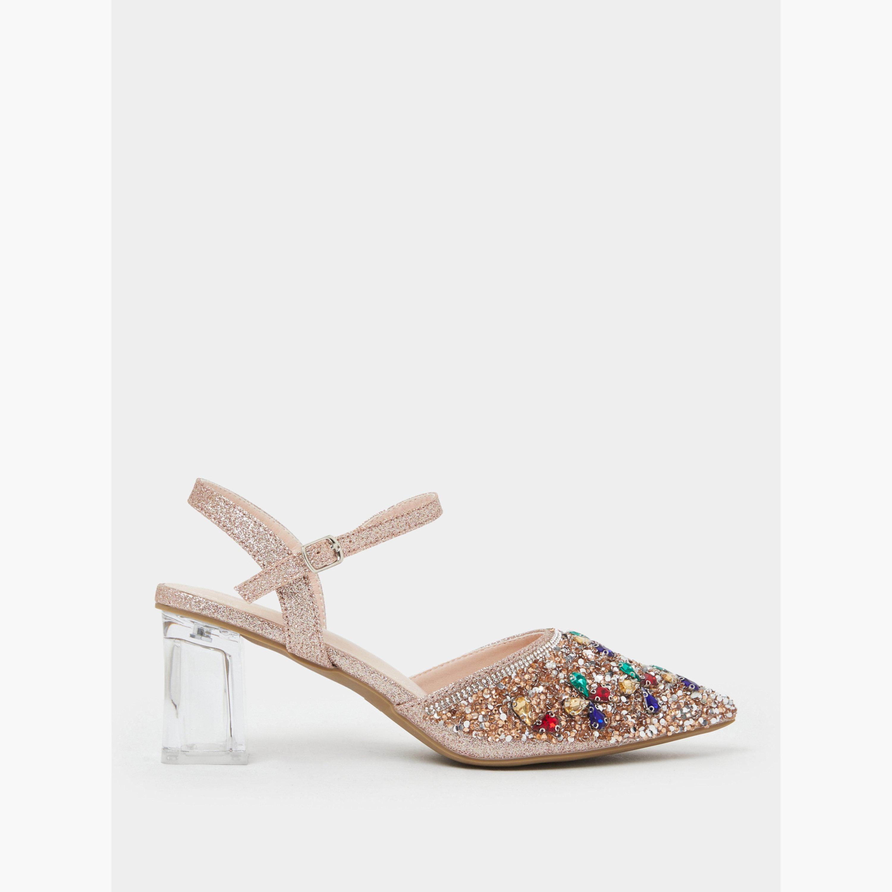 حذاء بمقدمة مدببة وشريط خلفي مزين بأحجار الراين-women-shoes-heels-image-2