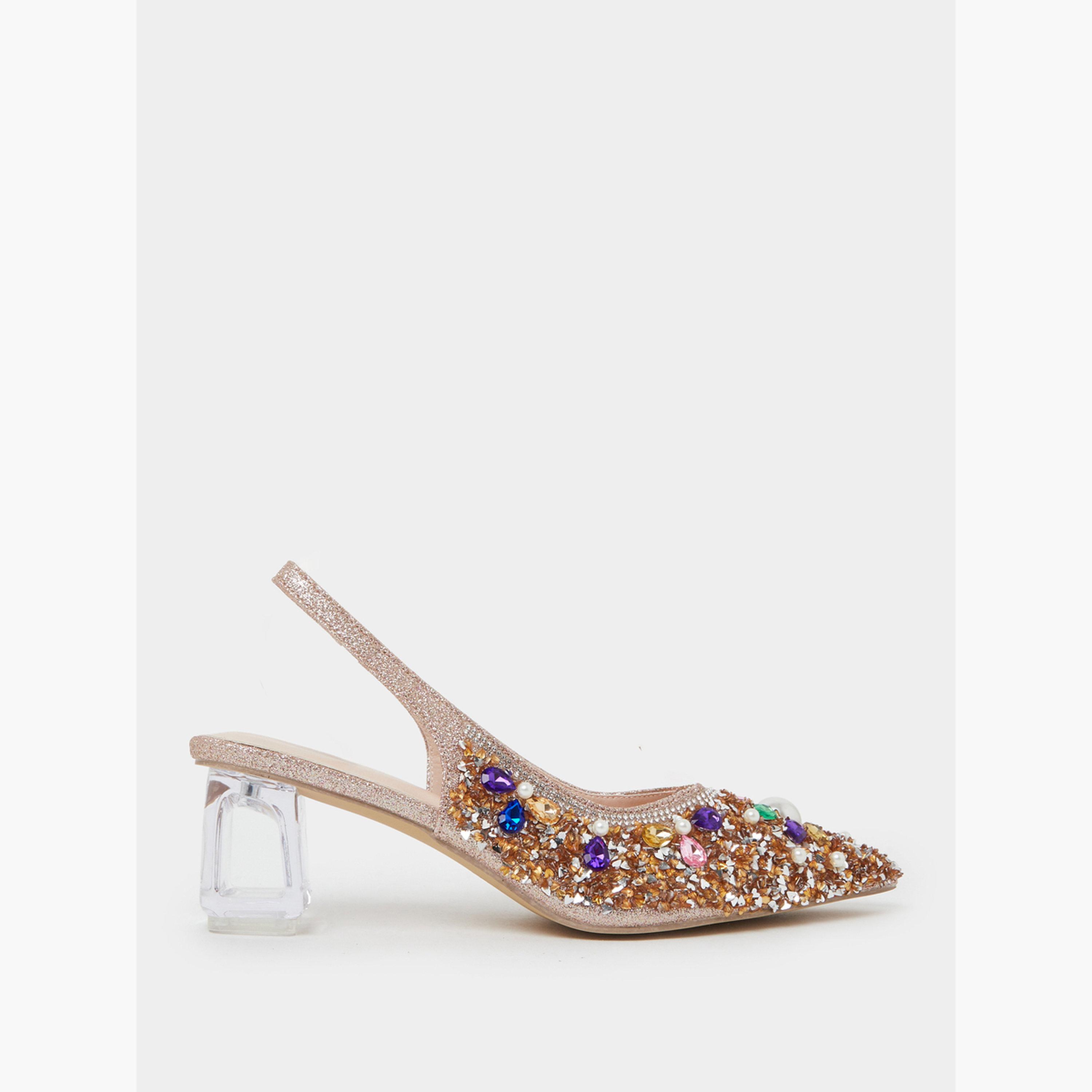 حذاء بمقدمة مدببة وشريط خلفي مزين بأحجار الراين-women-shoes-heels-image-2