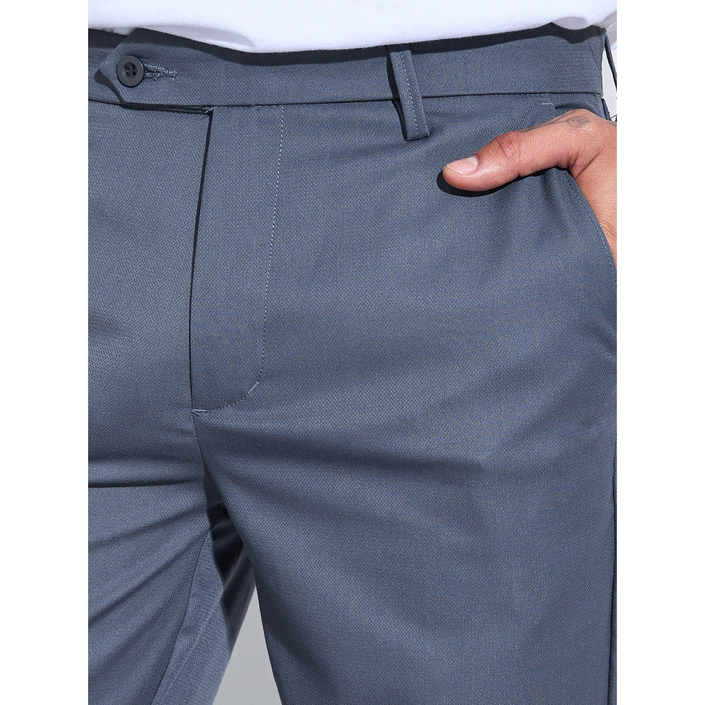 بنطال بقصة عادية سادة باللون الفحمي-men-clothing-trousersandchinos-trousers-image-4