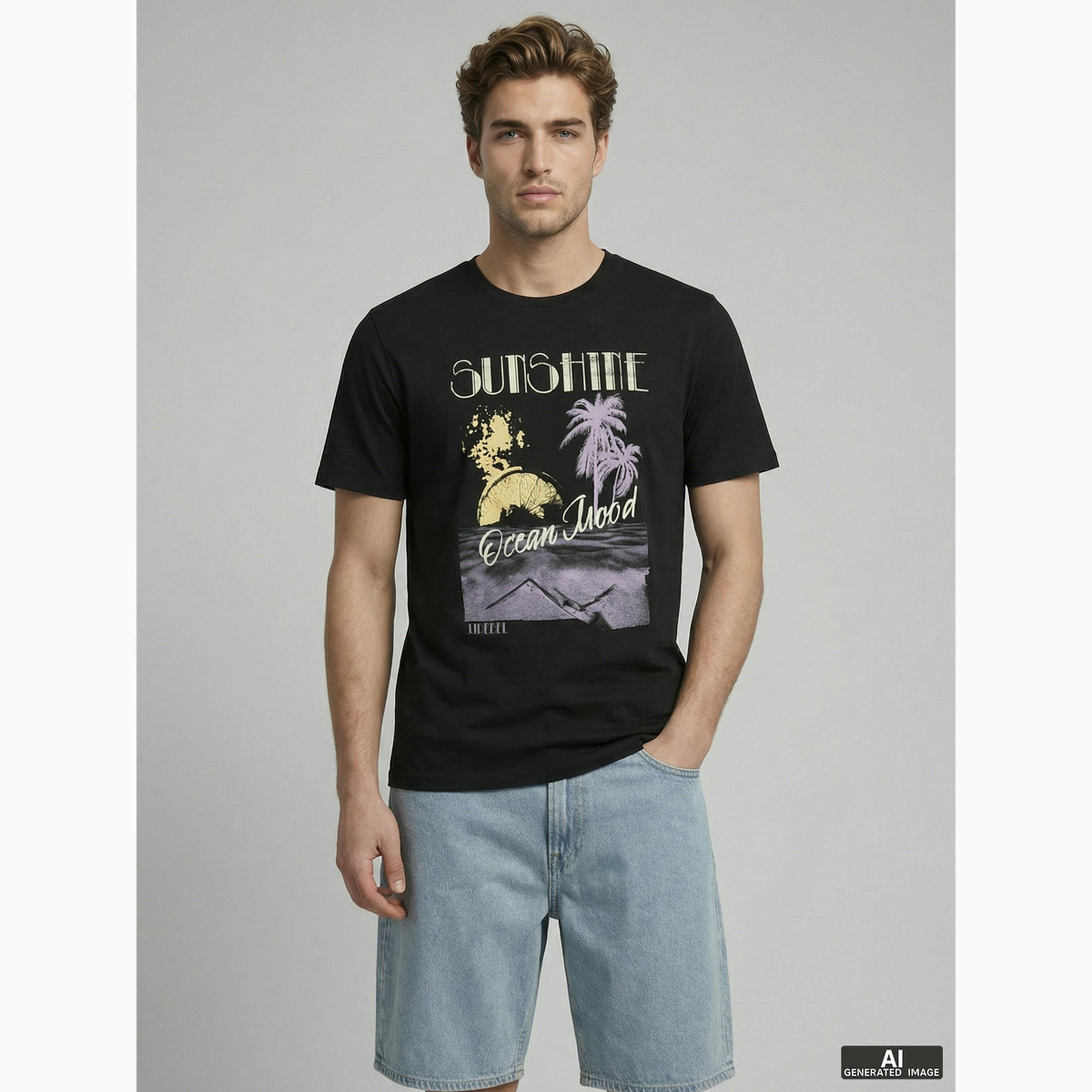 تيشيرت رجالي بياقة دائرية وطبعة جرافيك-men-clothing-tshirtsandpolos-tshirts-image-3