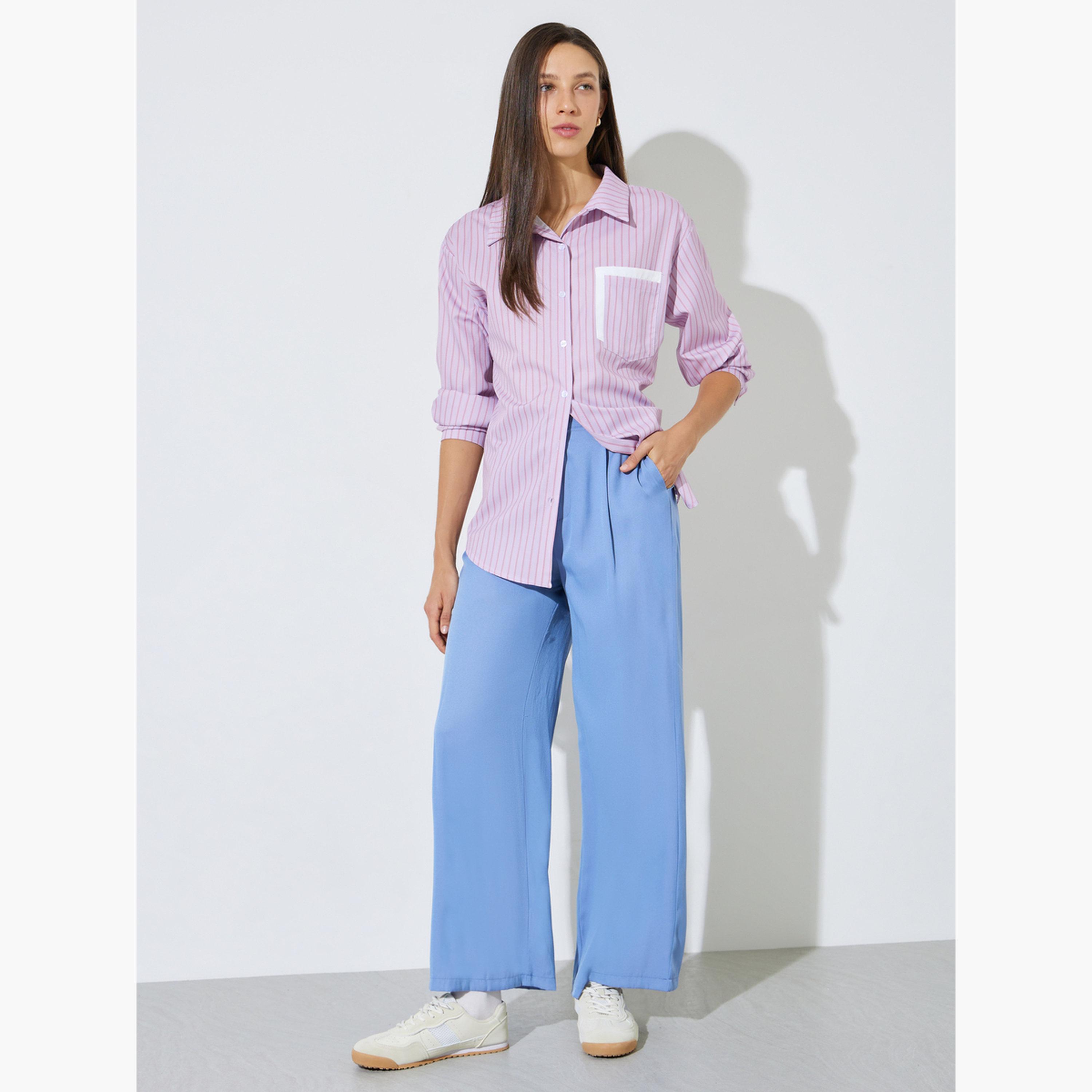 بلوزة طويلة ومخططة-women-clothing-shirtsandblouses-shirts-image-2