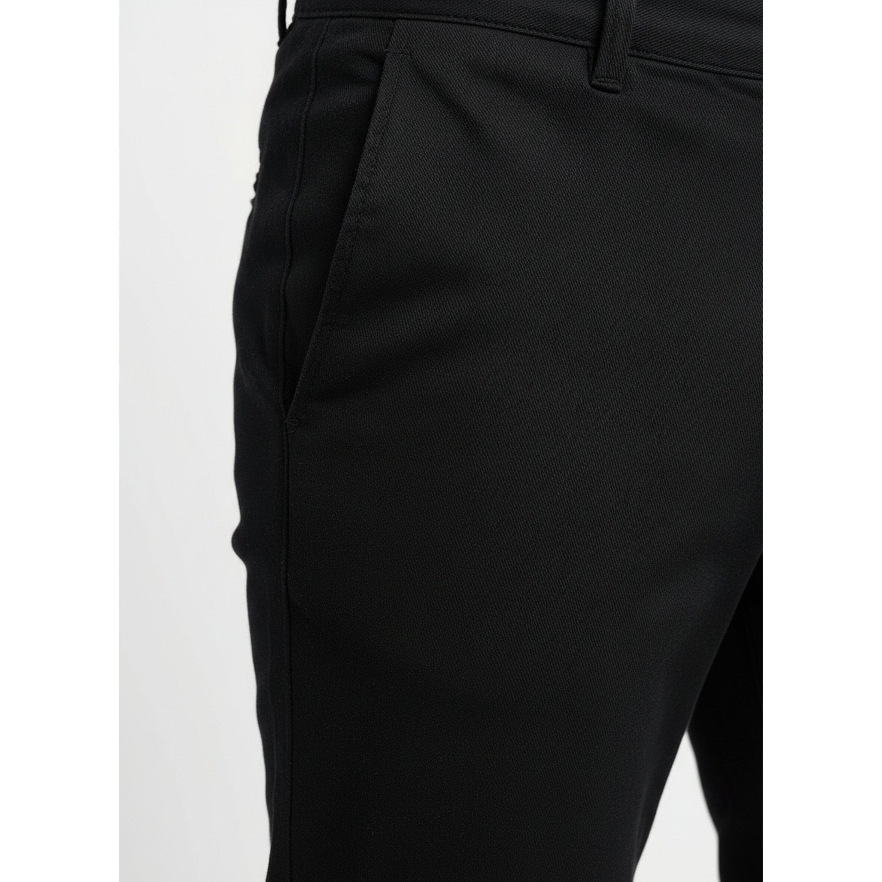 TURTLE X Styli Black Solid Structured Trousers-men-clothing-trousersandchinos-trousers-image-3