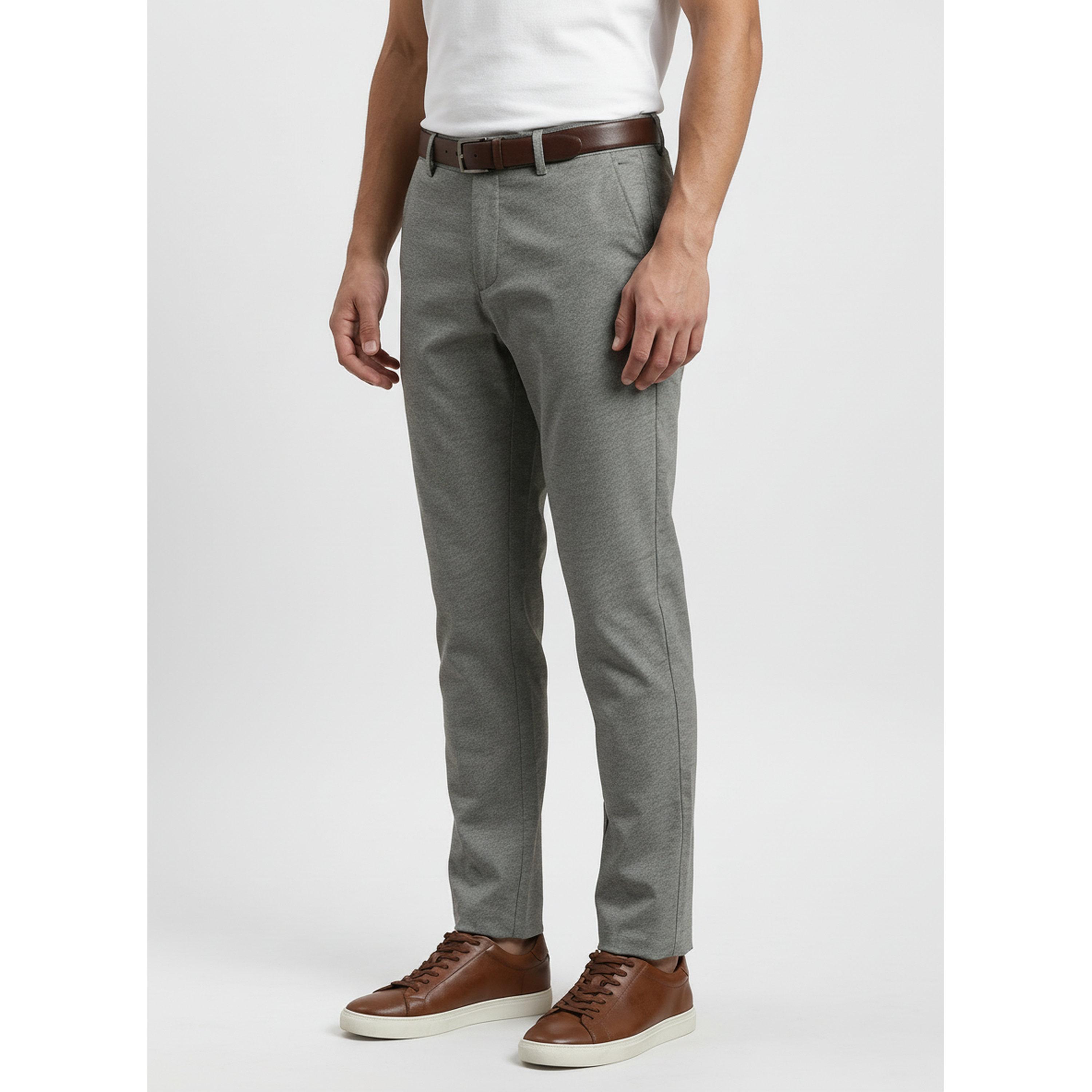 TURTLE X Styli Steel Blue Solid Structured Trousers-men-clothing-trousersandchinos-trousers-image-1