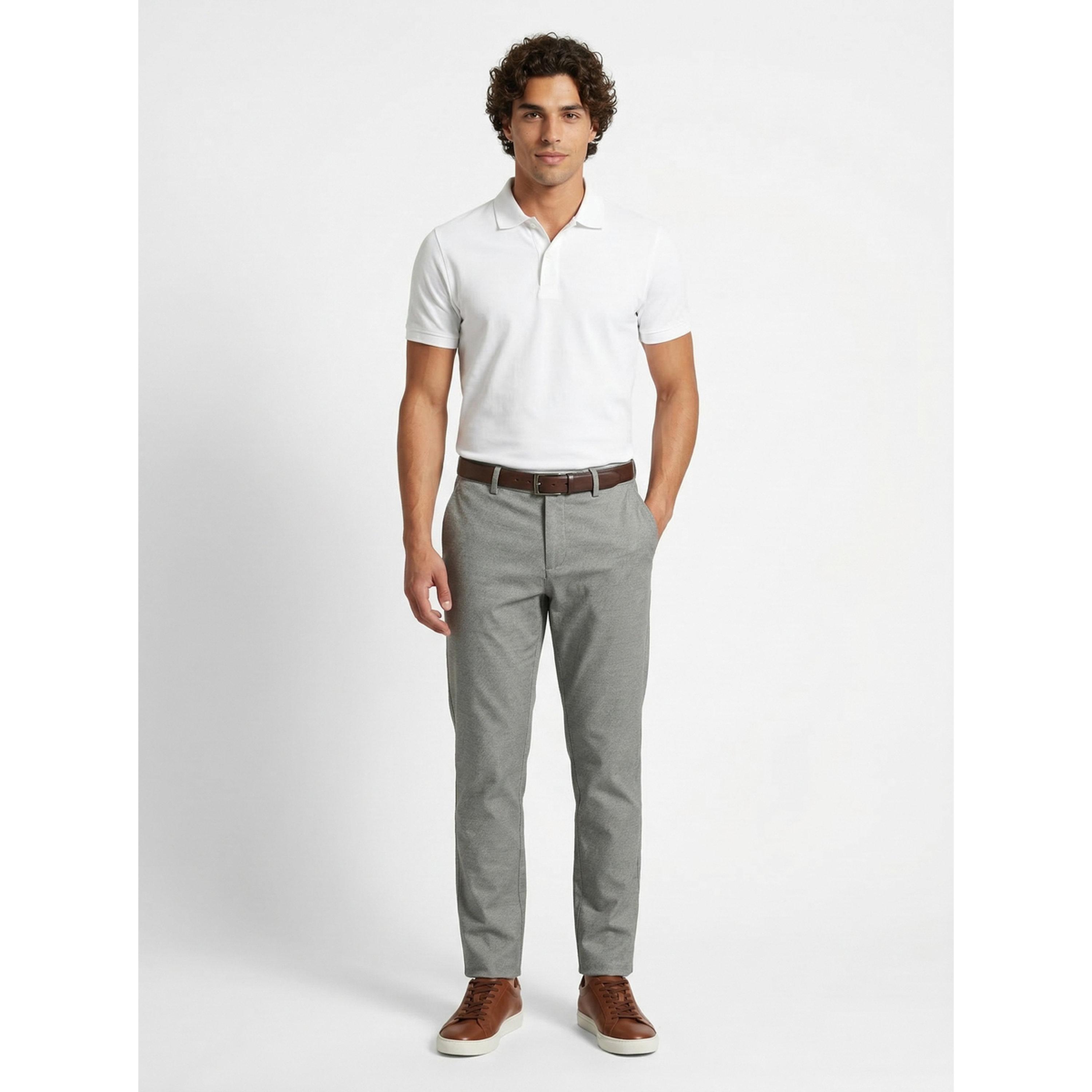 TURTLE X Styli Steel Blue Solid Structured Trousers-men-clothing-trousersandchinos-trousers-image-2