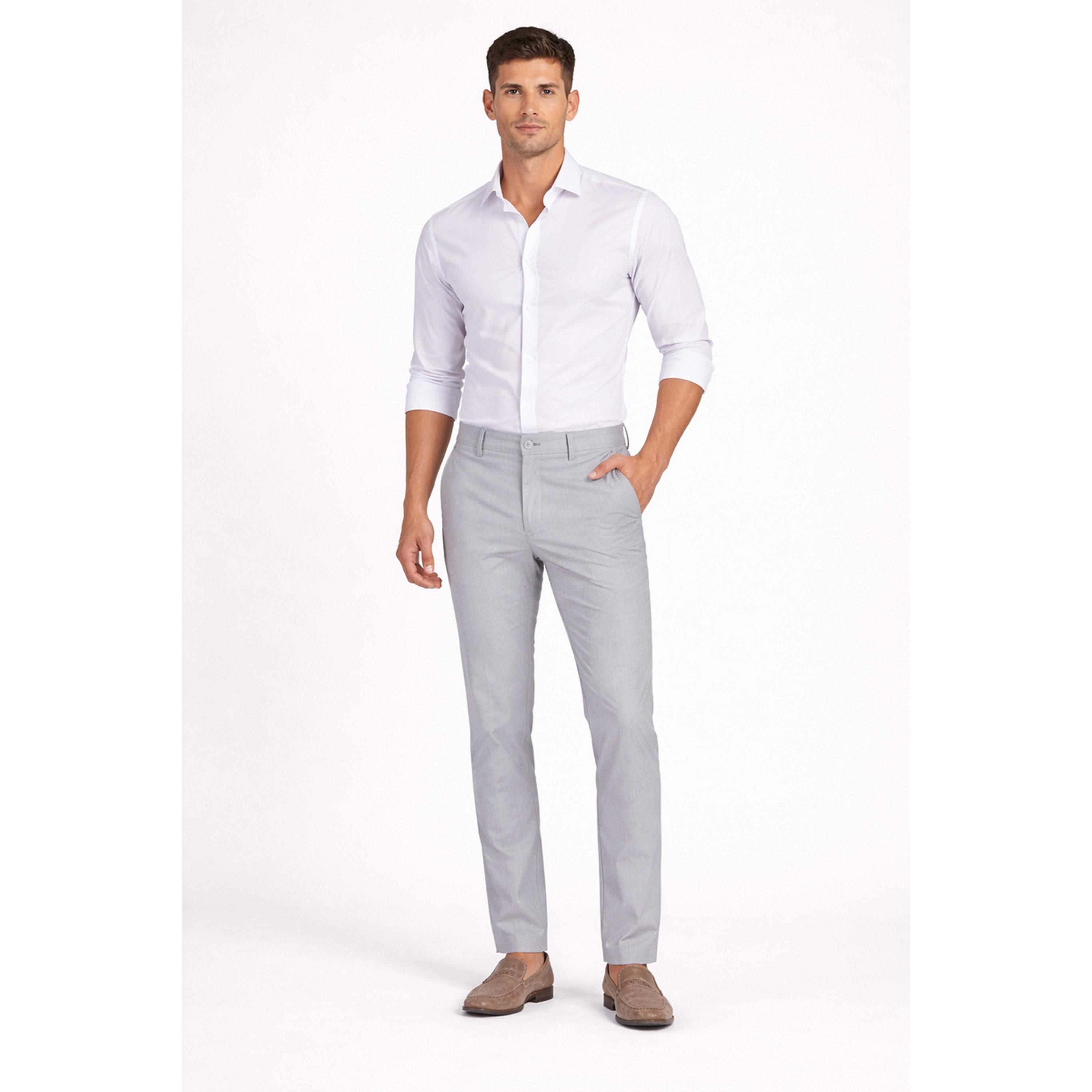 TURTLE X Styli Grey Solid Structured Trousers-men-clothing-trousersandchinos-trousers-image-2