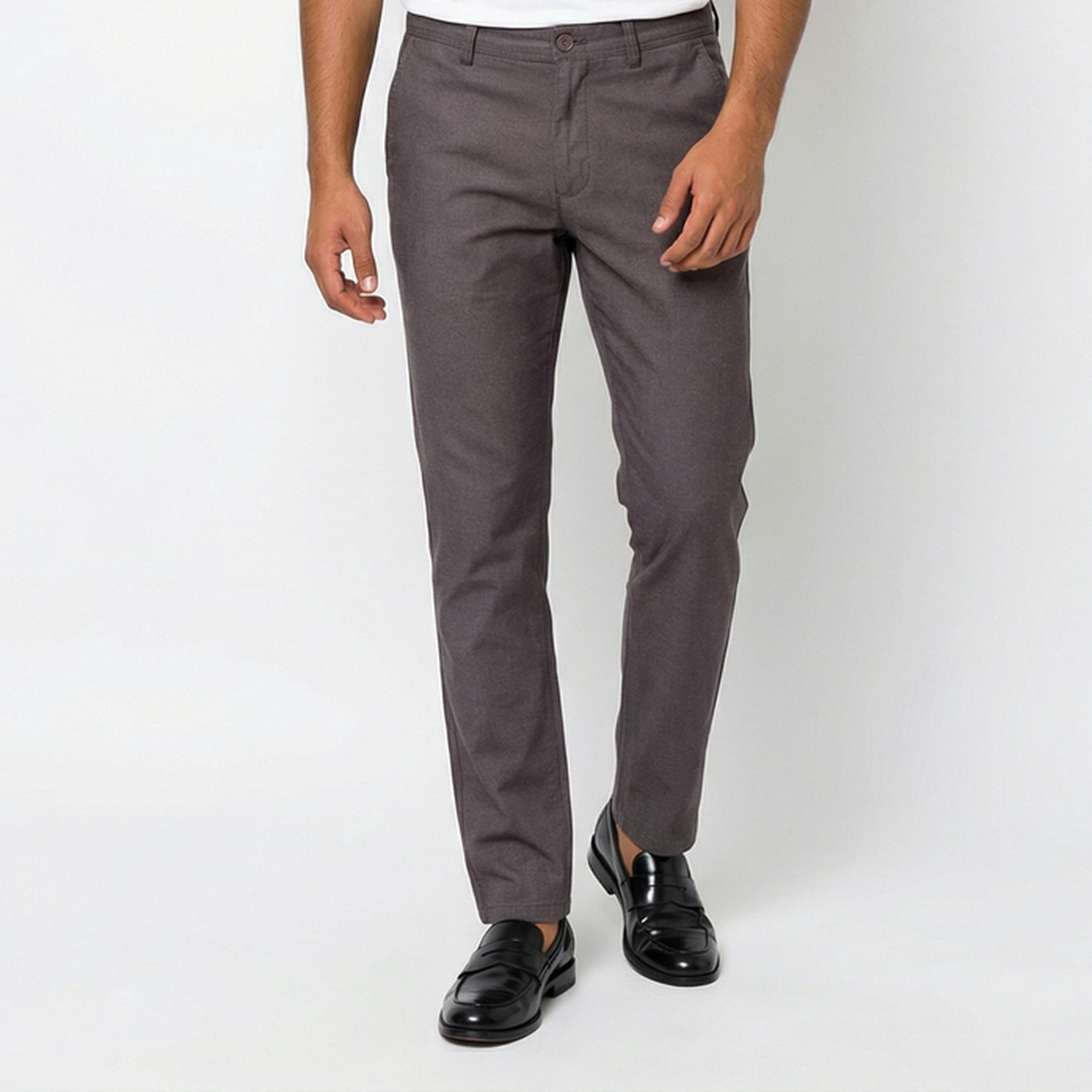 TURTLE X Styli Chocolate Solid Structured Trousers-men-clothing-trousersandchinos-trousers-image-1