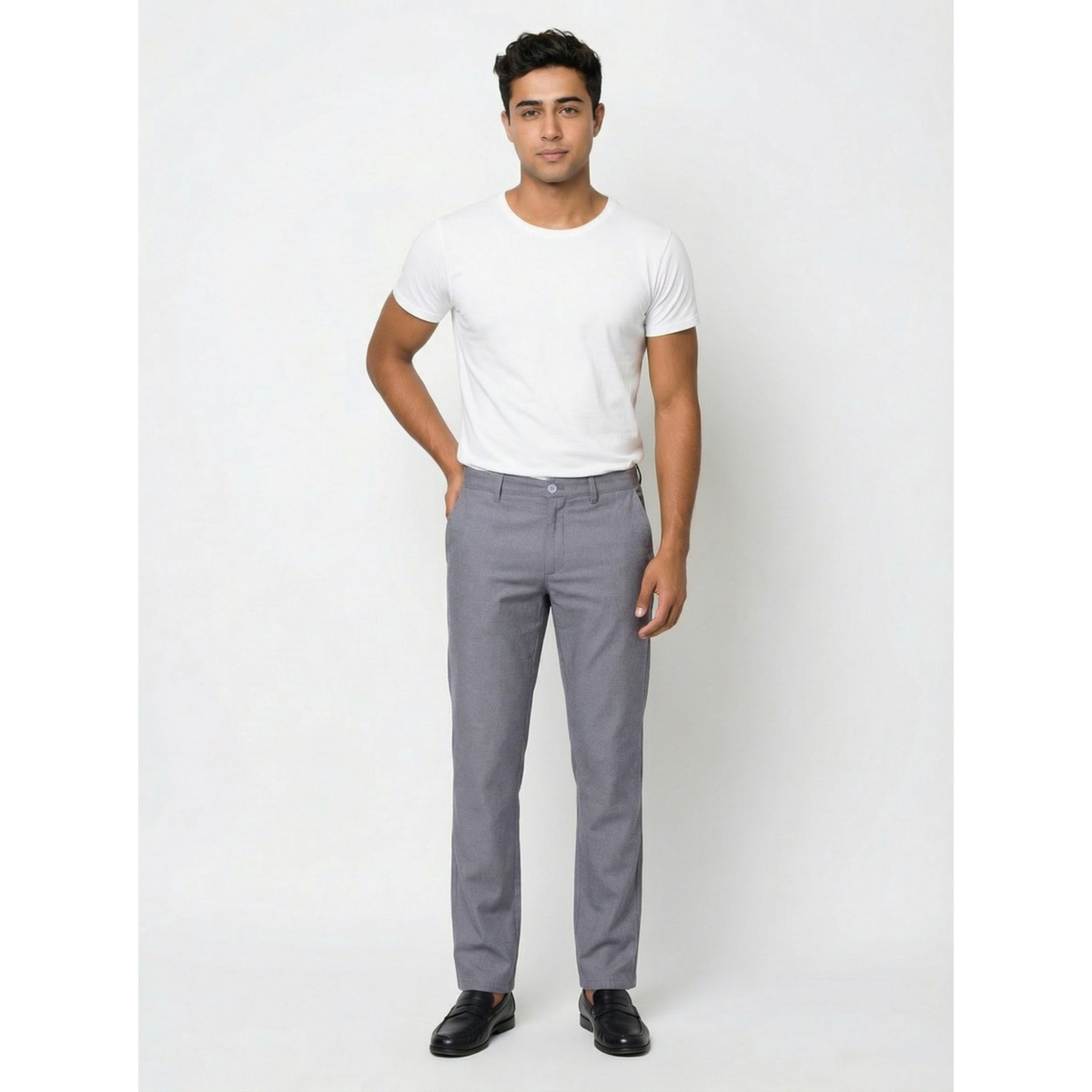 TURTLE X Styli Grey Solid Structured Trousers-men-clothing-trousersandchinos-trousers-image-5
