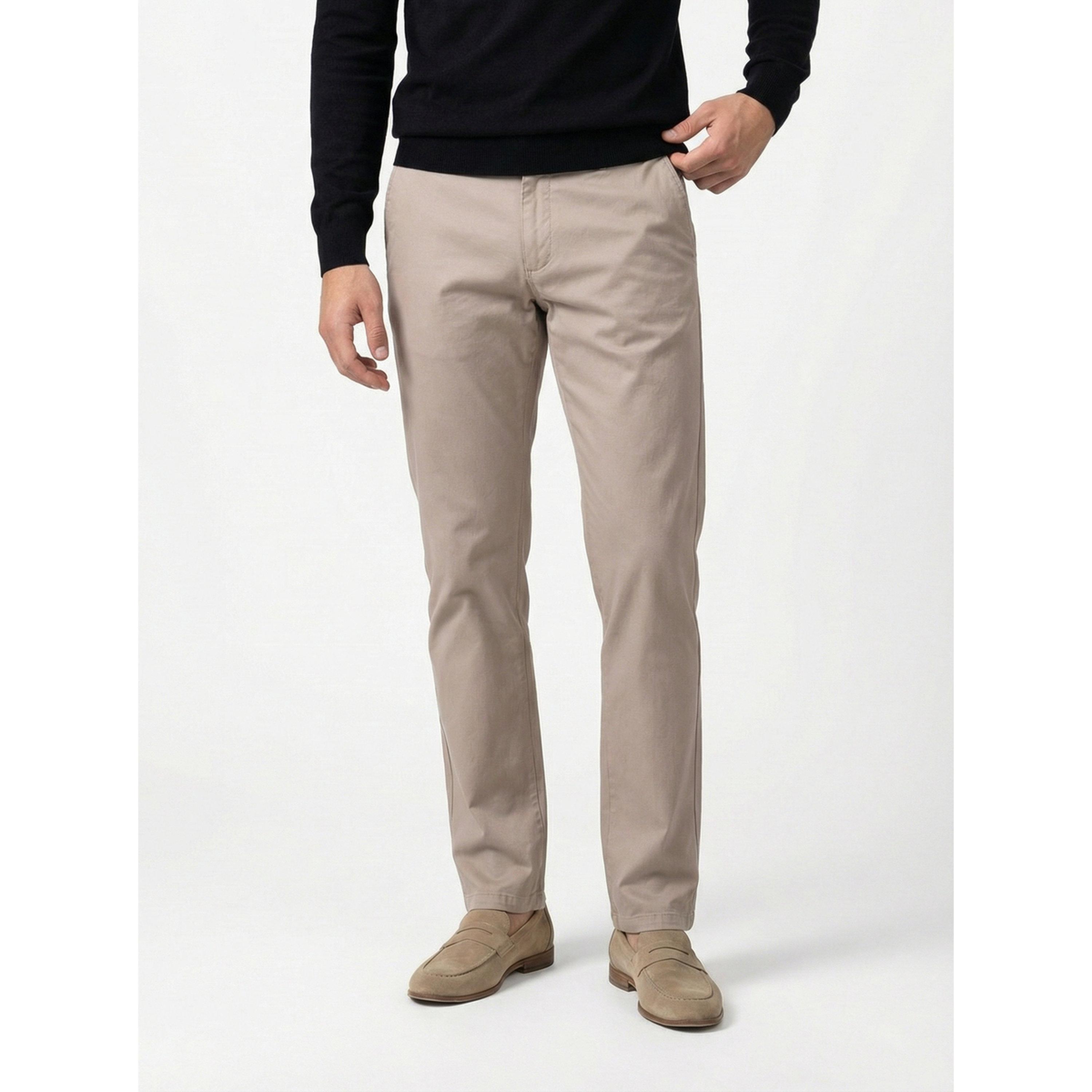 TURTLE X Styli Beige Solid Structured Trousers-men-clothing-trousersandchinos-trousers-image-1