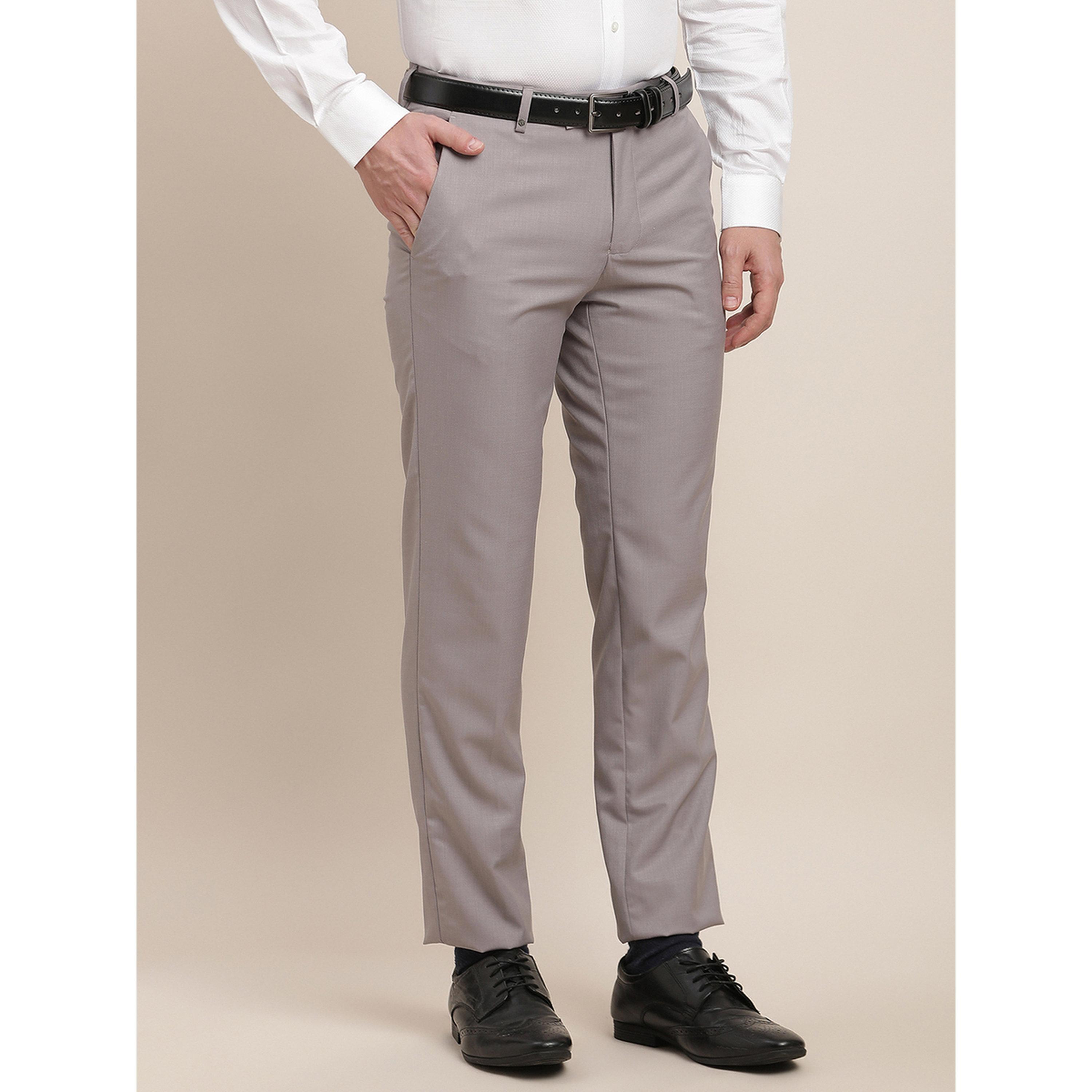 TURTLE X Styli Grey Solid Structured Trousers-men-clothing-trousersandchinos-trousers-image-4