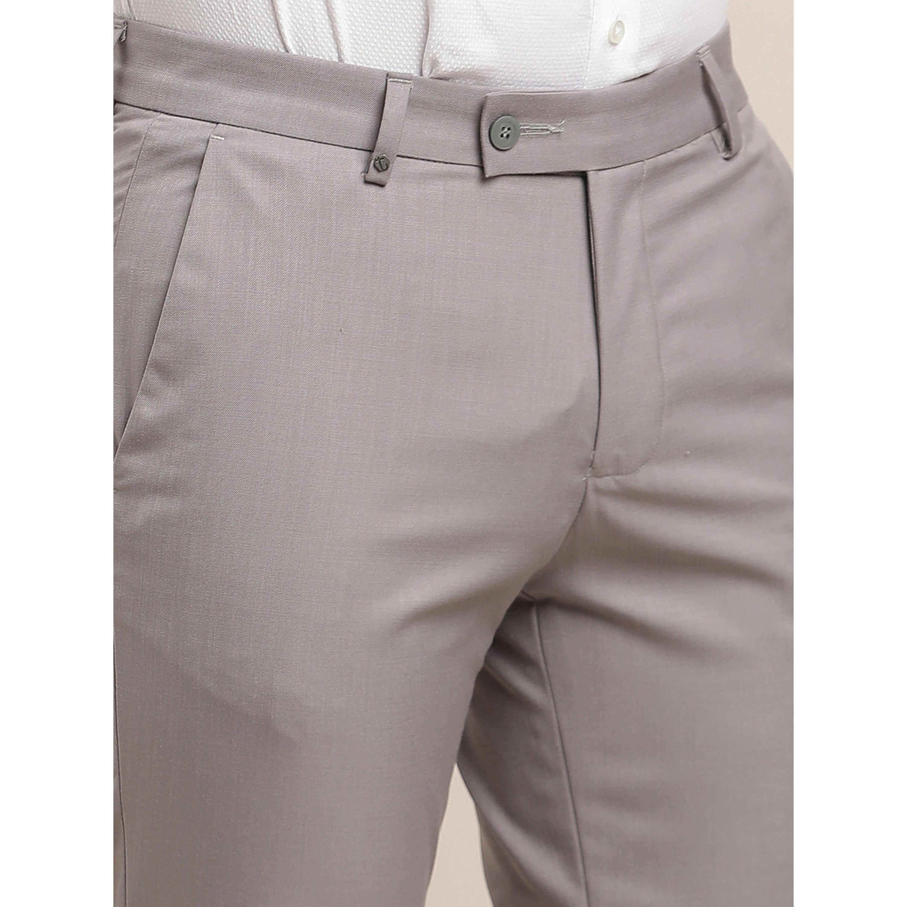 TURTLE X Styli Grey Solid Structured Trousers-men-clothing-trousersandchinos-trousers-image-5