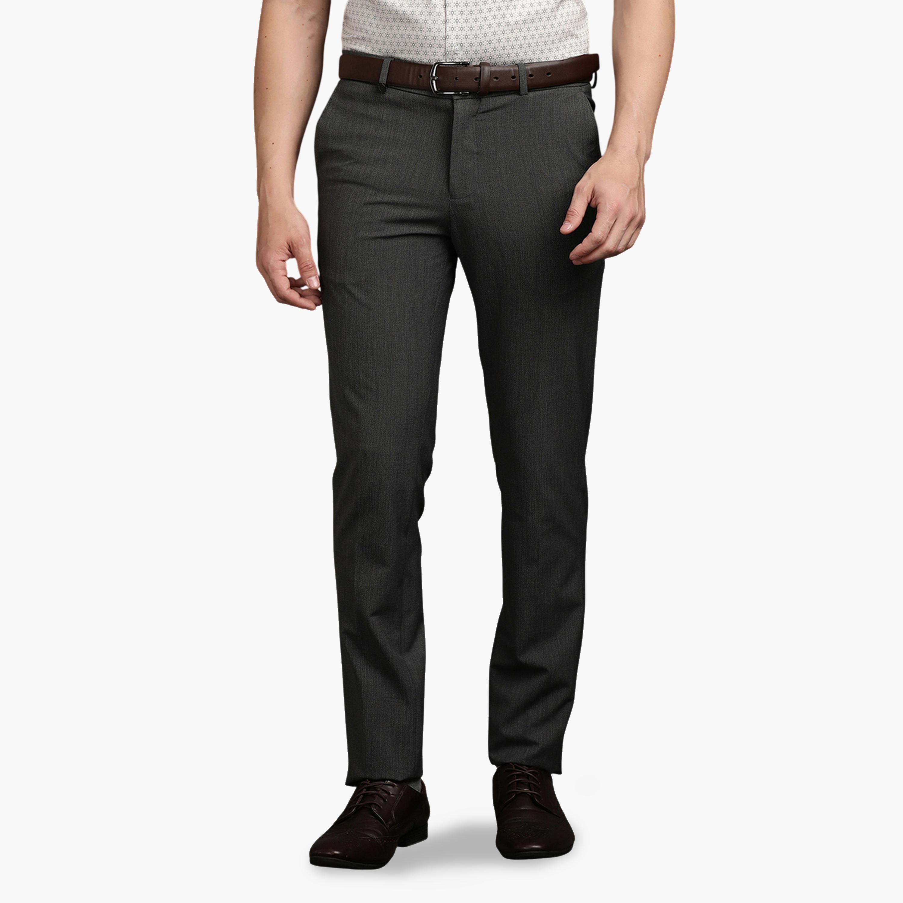 TURTLE X Styli Black Solid Structured Trousers-men-clothing-trousersandchinos-trousers-image-1