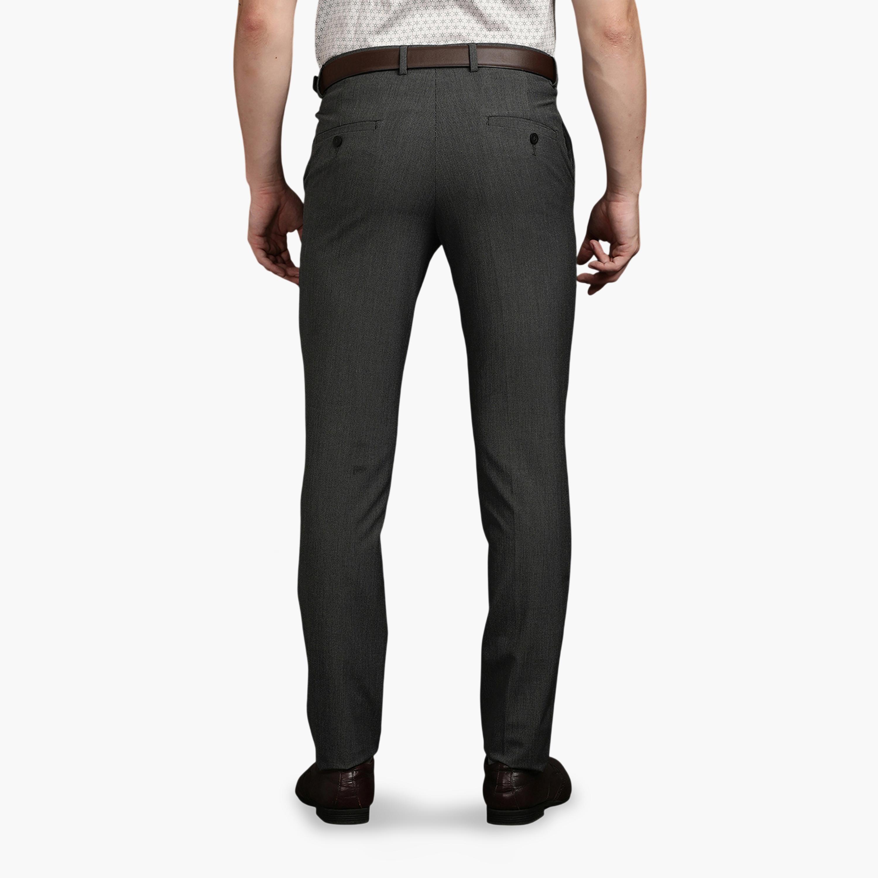 TURTLE X Styli Black Solid Structured Trousers-men-clothing-trousersandchinos-trousers-image-3