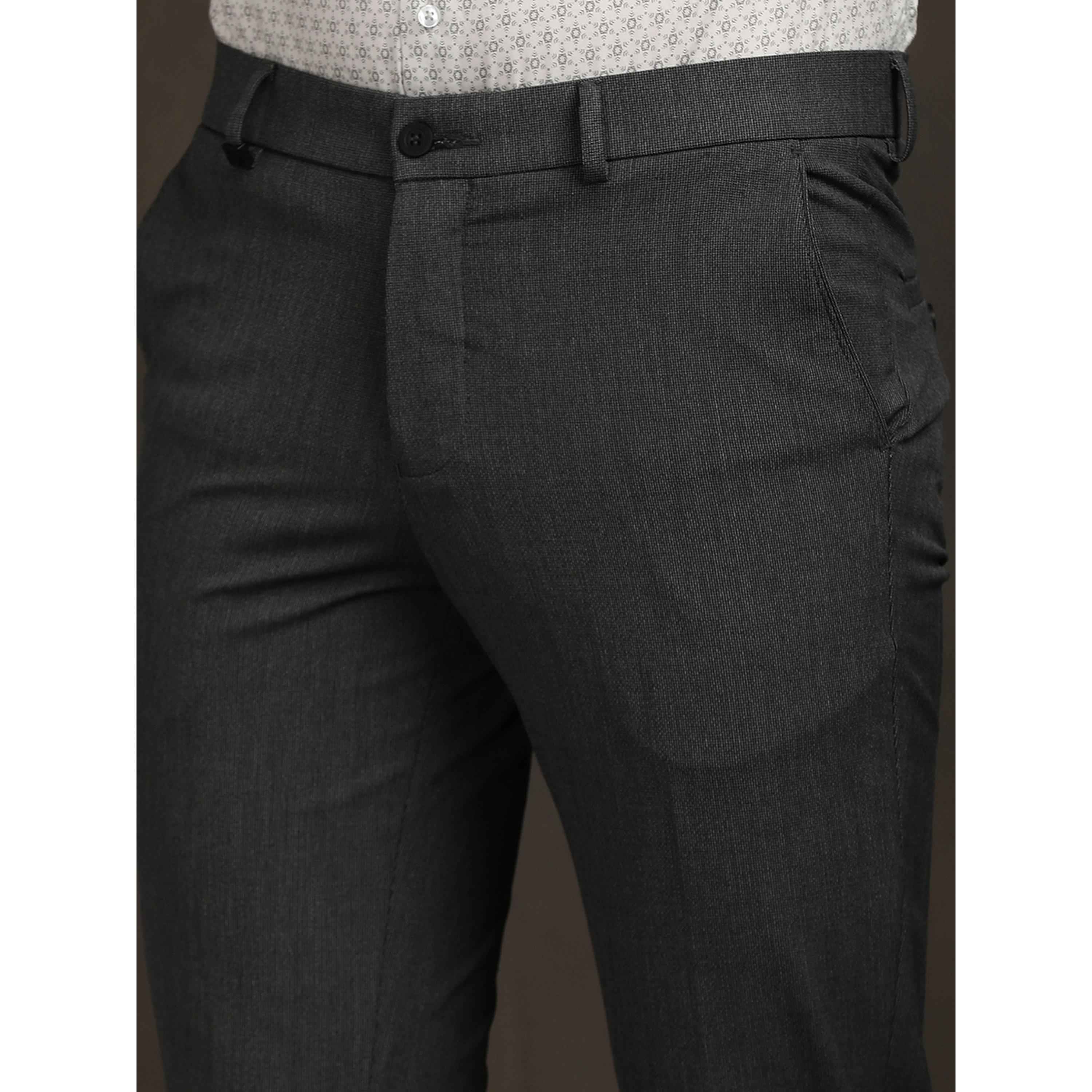 TURTLE X Styli Black Solid Structured Trousers-men-clothing-trousersandchinos-trousers-image-6