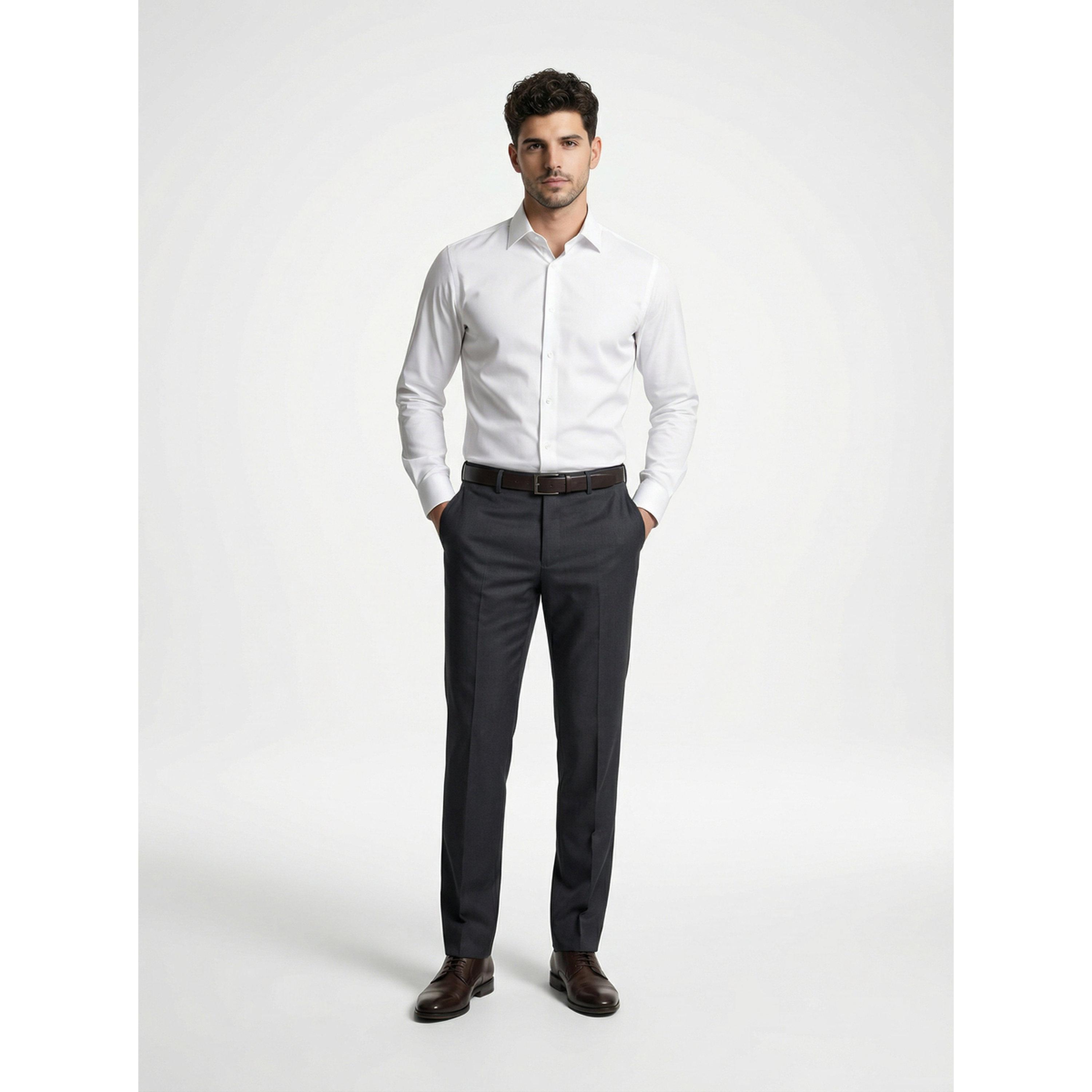بنطال سادة بقصة هيكلية باللون الأسود-men-clothing-trousersandchinos-trousers-image-2