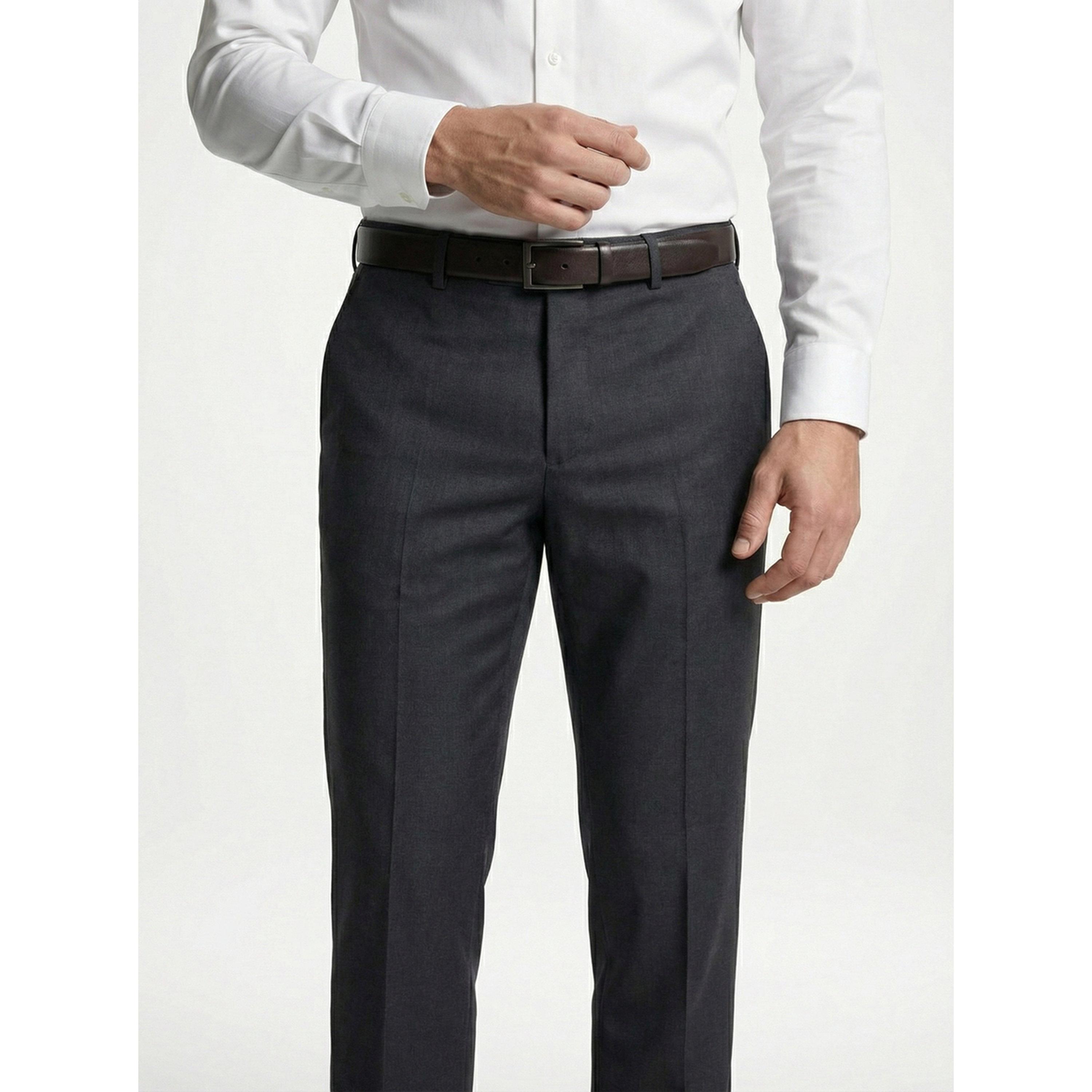 بنطال سادة بقصة هيكلية باللون الأسود-men-clothing-trousersandchinos-trousers-image-4