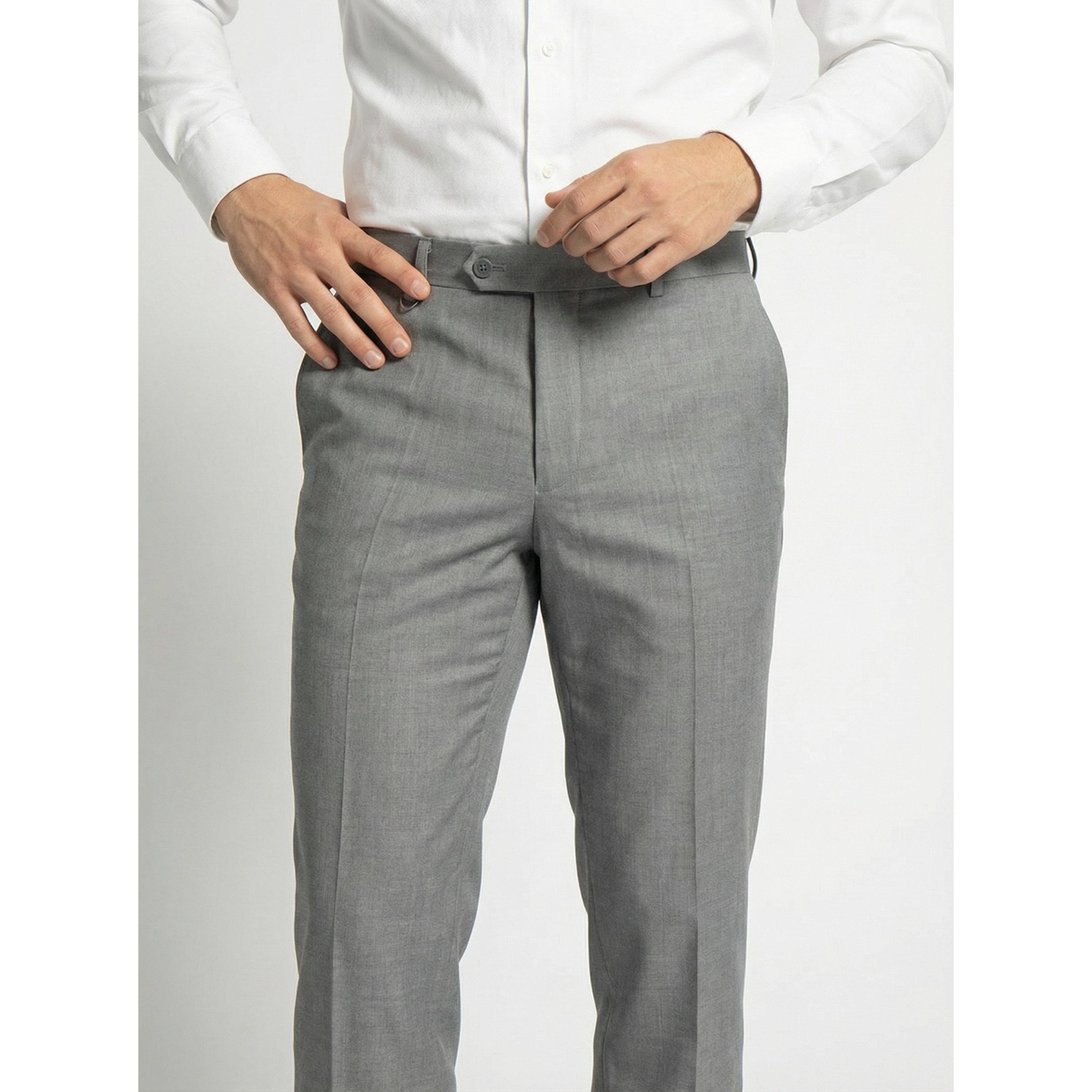 بنطال سادة بقصة هيكلية باللون الرمادي الفاتح-men-clothing-trousersandchinos-trousers-image-3