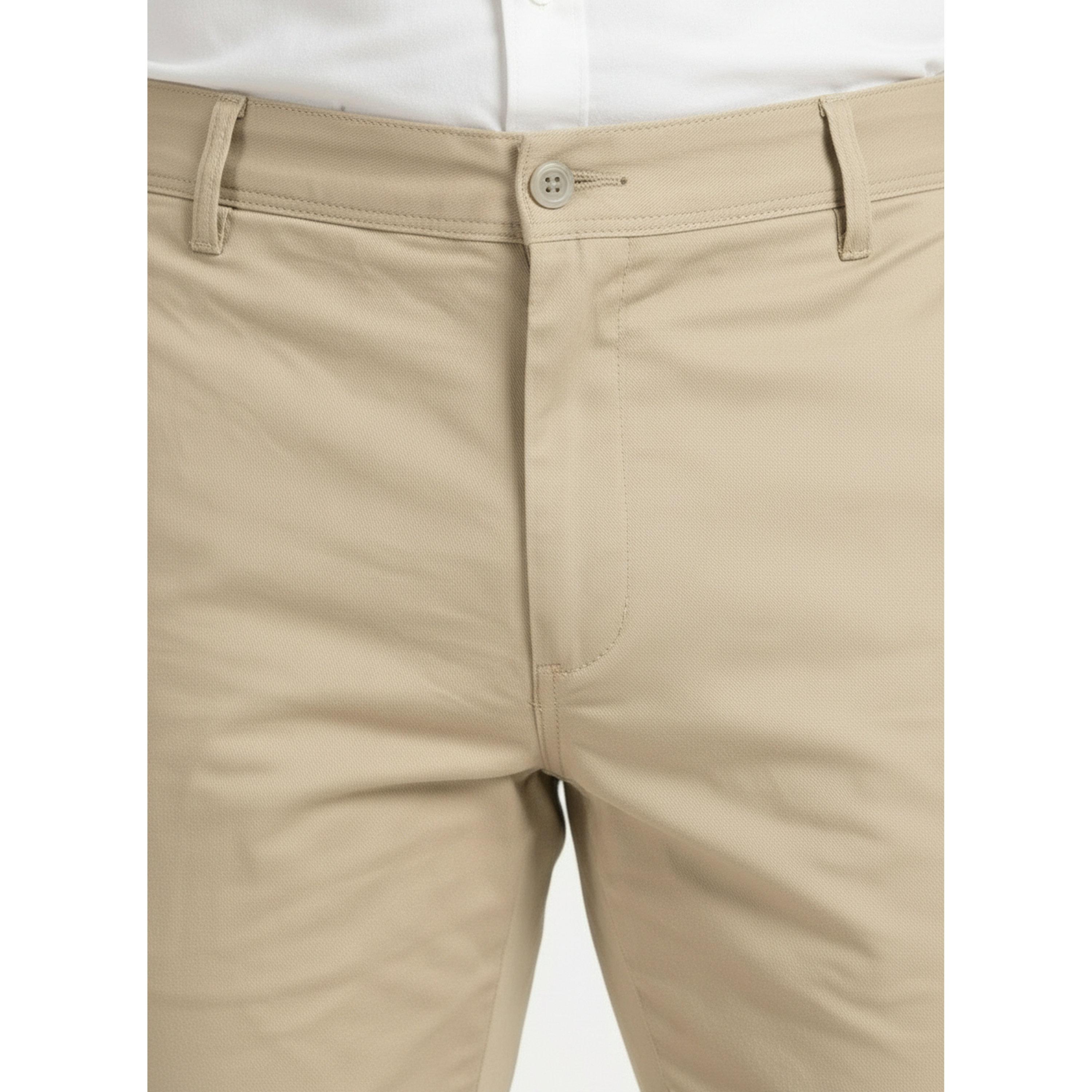 TURTLE X Styli Khaki Solid Structured Trousers-men-clothing-trousersandchinos-trousers-image-4