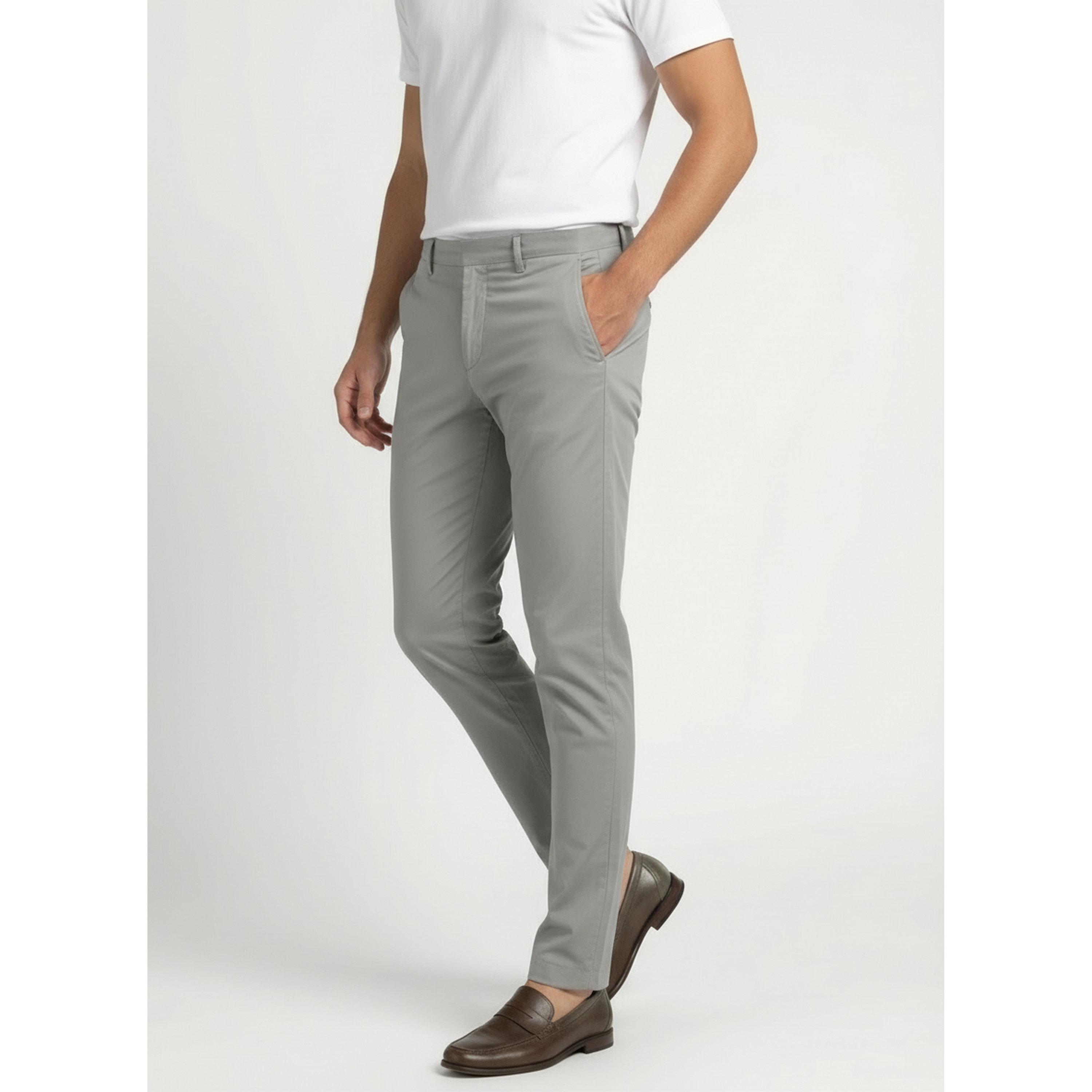 بنطال سادة بقصة هيكلية باللون الرمادي-men-clothing-trousersandchinos-trousers-image-1