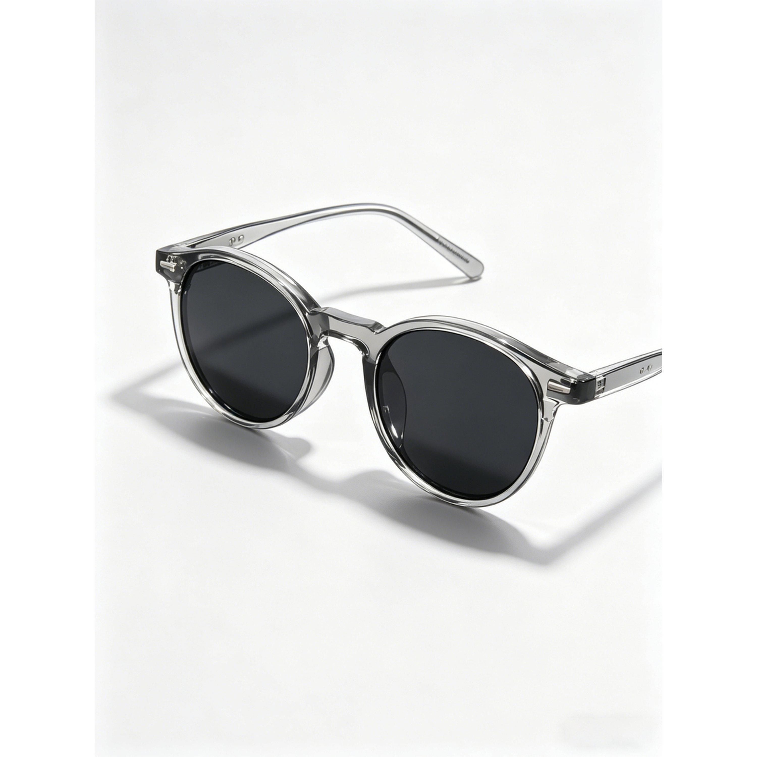 Take Two Grey Round Sunglasses - UV Protection and Style-men-sunglasses-image-2