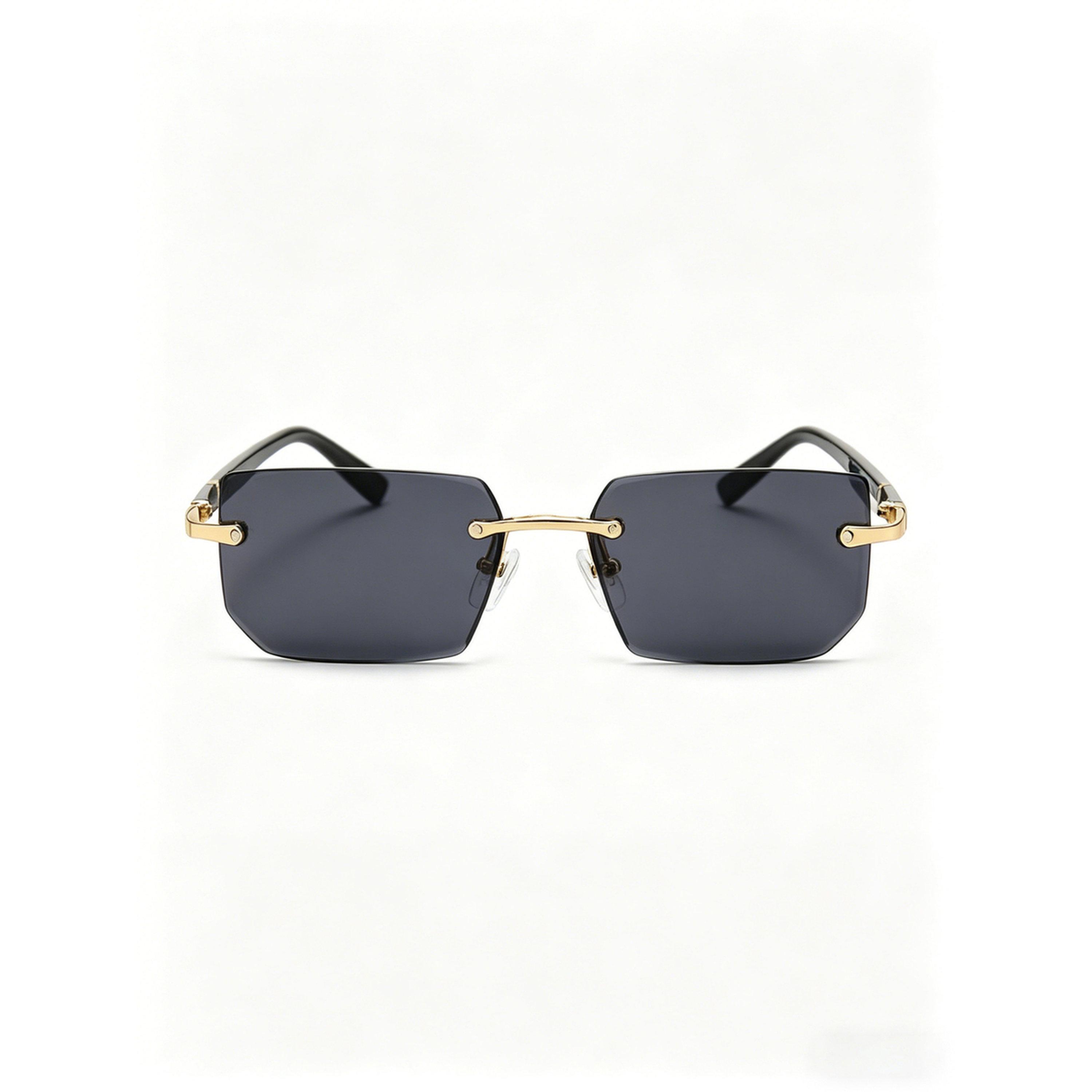 Take Two Geometric Grey Rimless Sunglasses-women-sunglasses-image-1