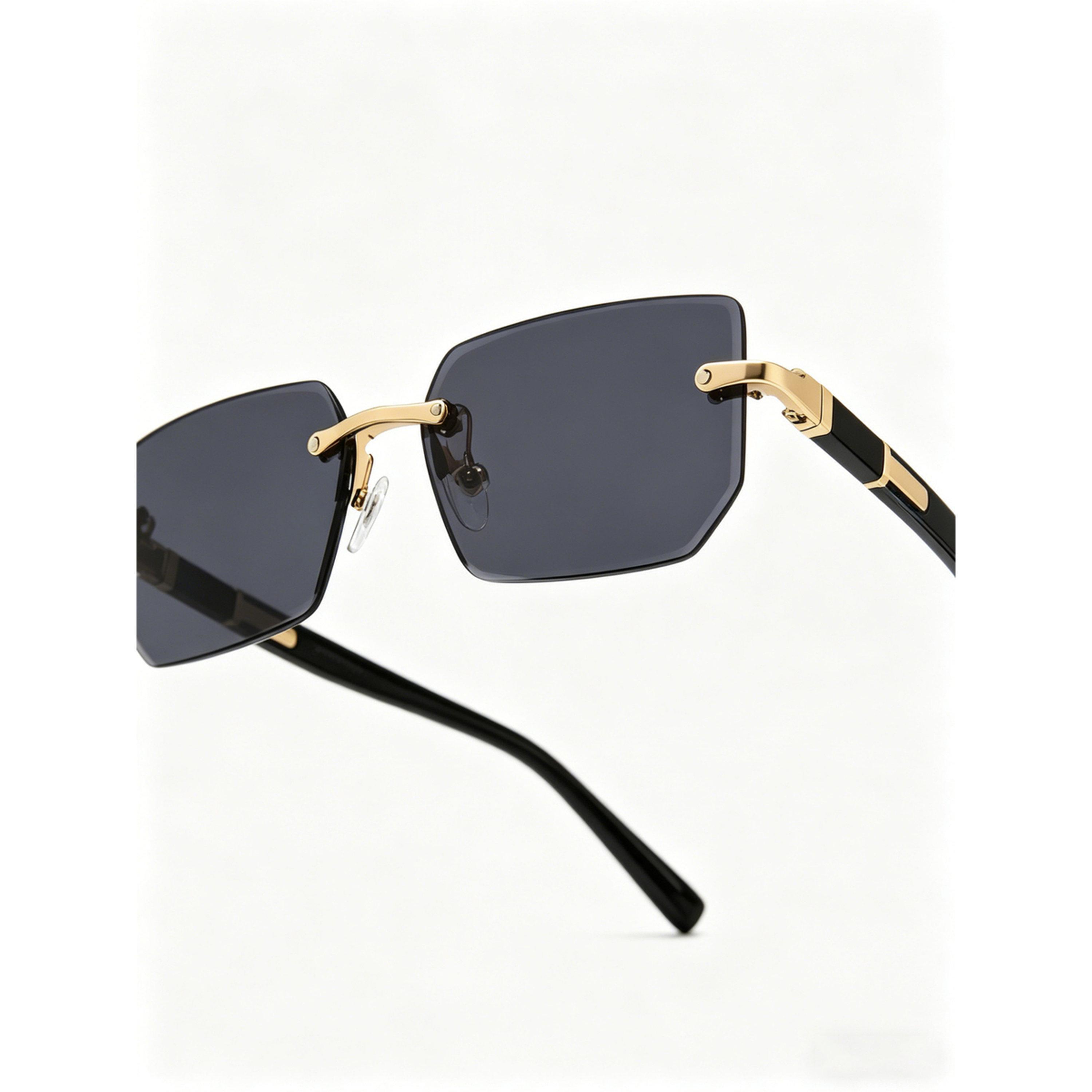 Take Two Geometric Grey Rimless Sunglasses-women-sunglasses-image-2