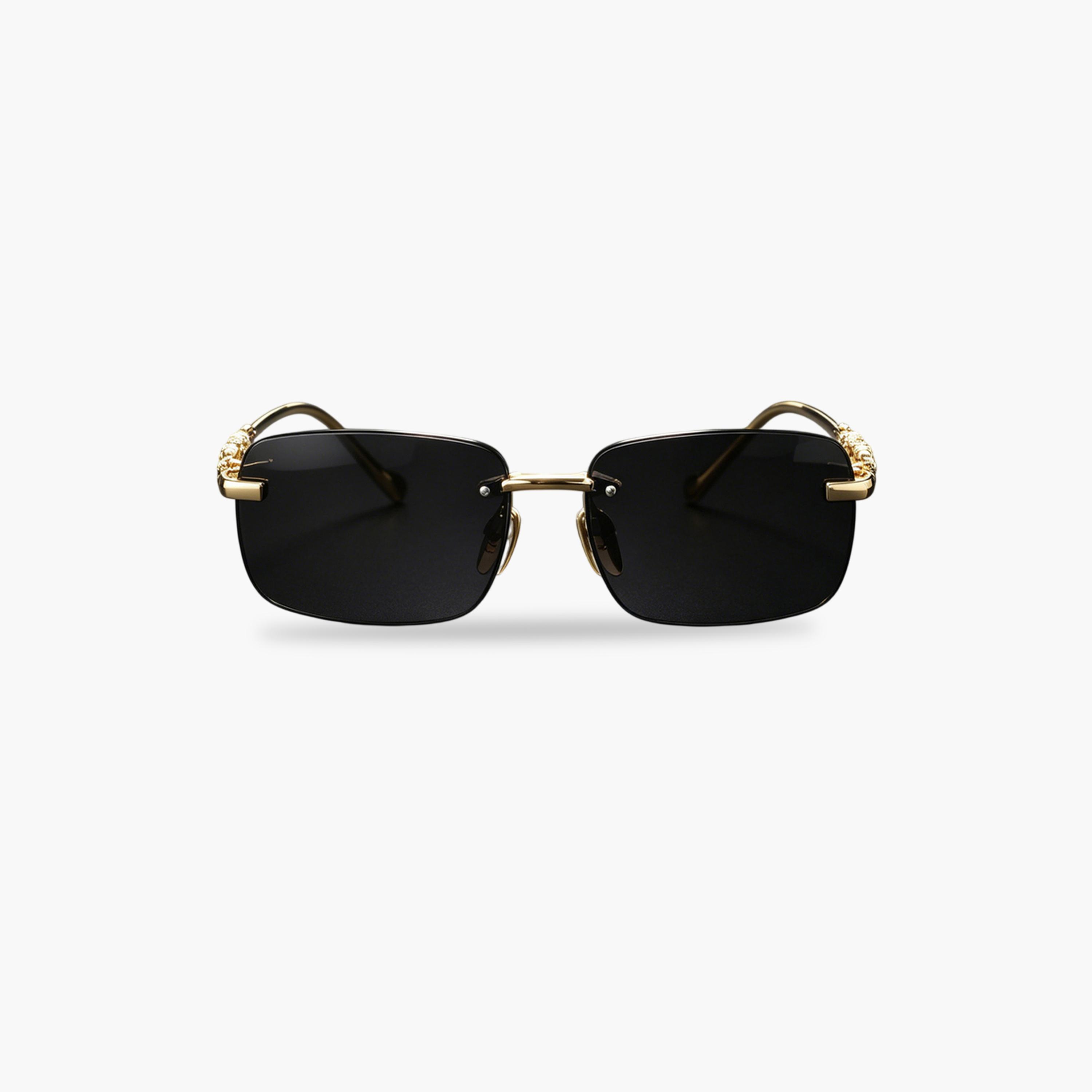 Take Two Geometric Grey Rimless Sunglasses-women-sunglasses-image-2