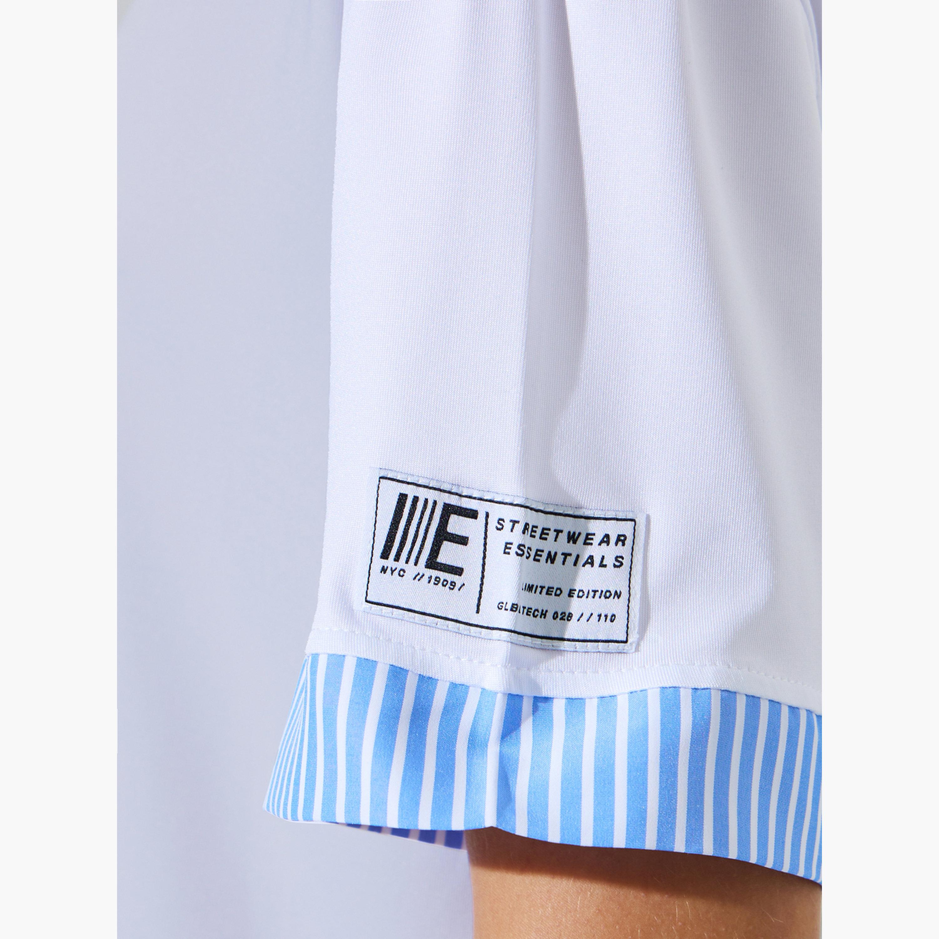 ستايلي - تيشيرت أبيض مخطط ذو حواف متعددة الطبقات-women-clothing-tshirts-image-5
