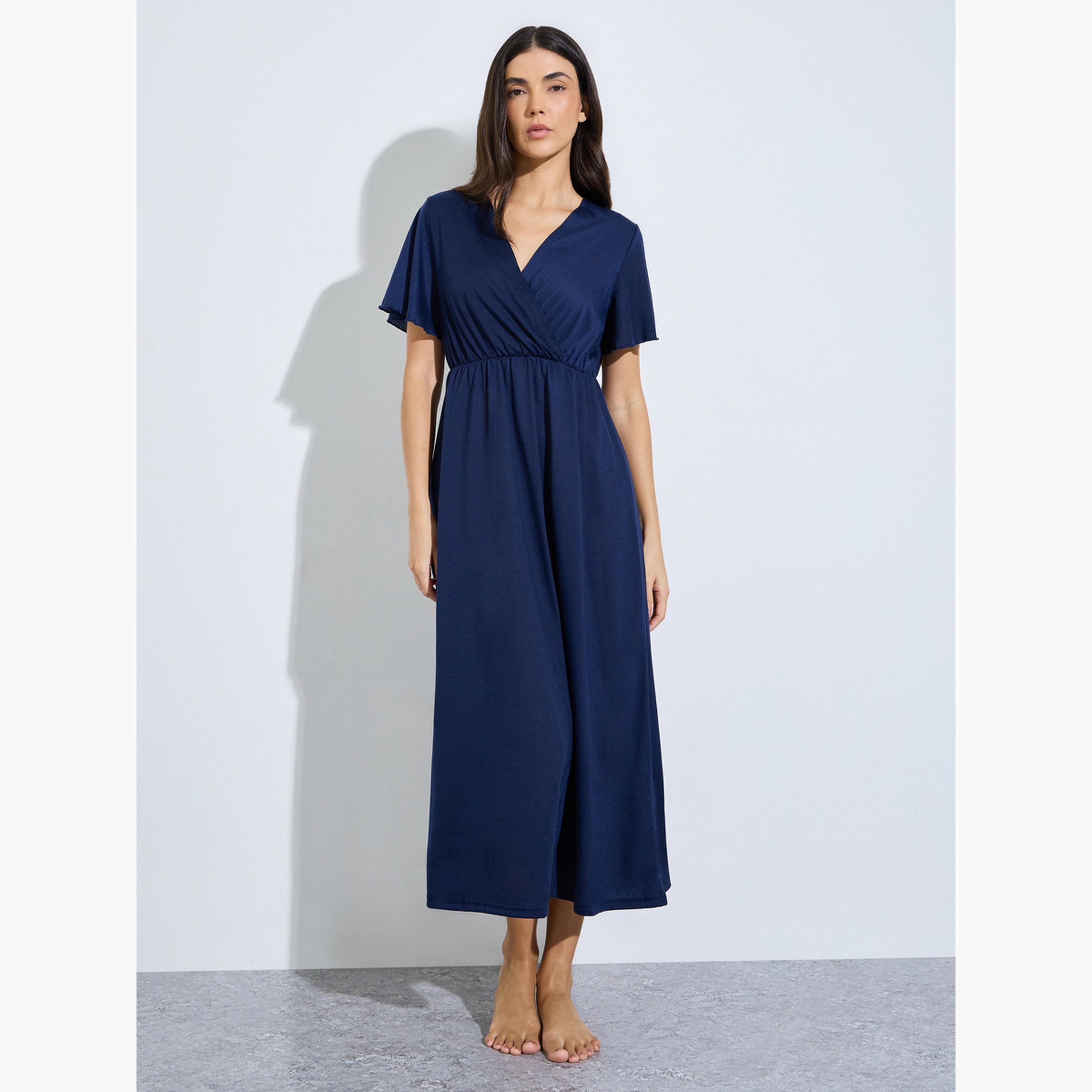 قميص نوم متداخل سادة-women-clothing-nightwear-nighties-image-1