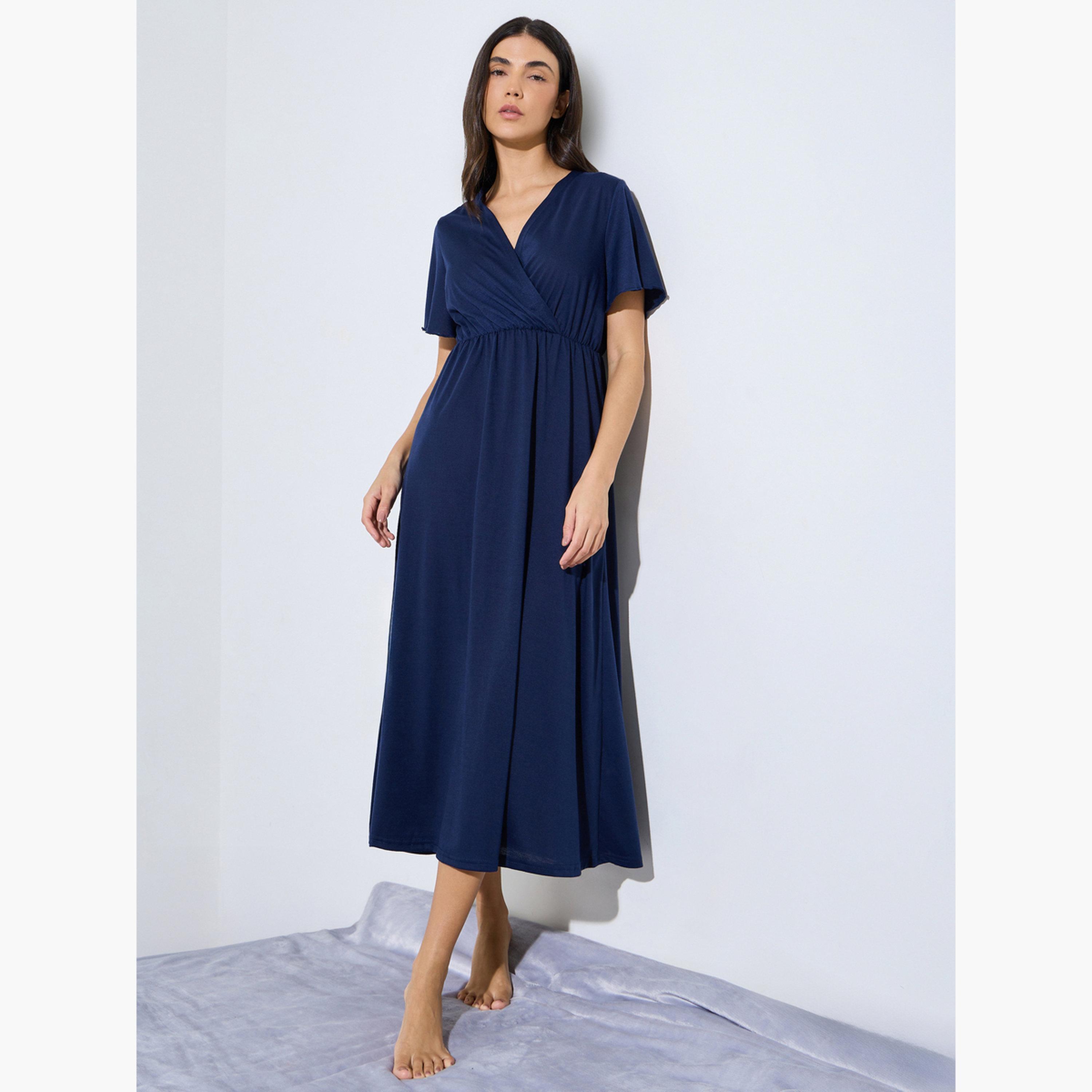 قميص نوم متداخل سادة-women-clothing-nightwear-nighties-image-3
