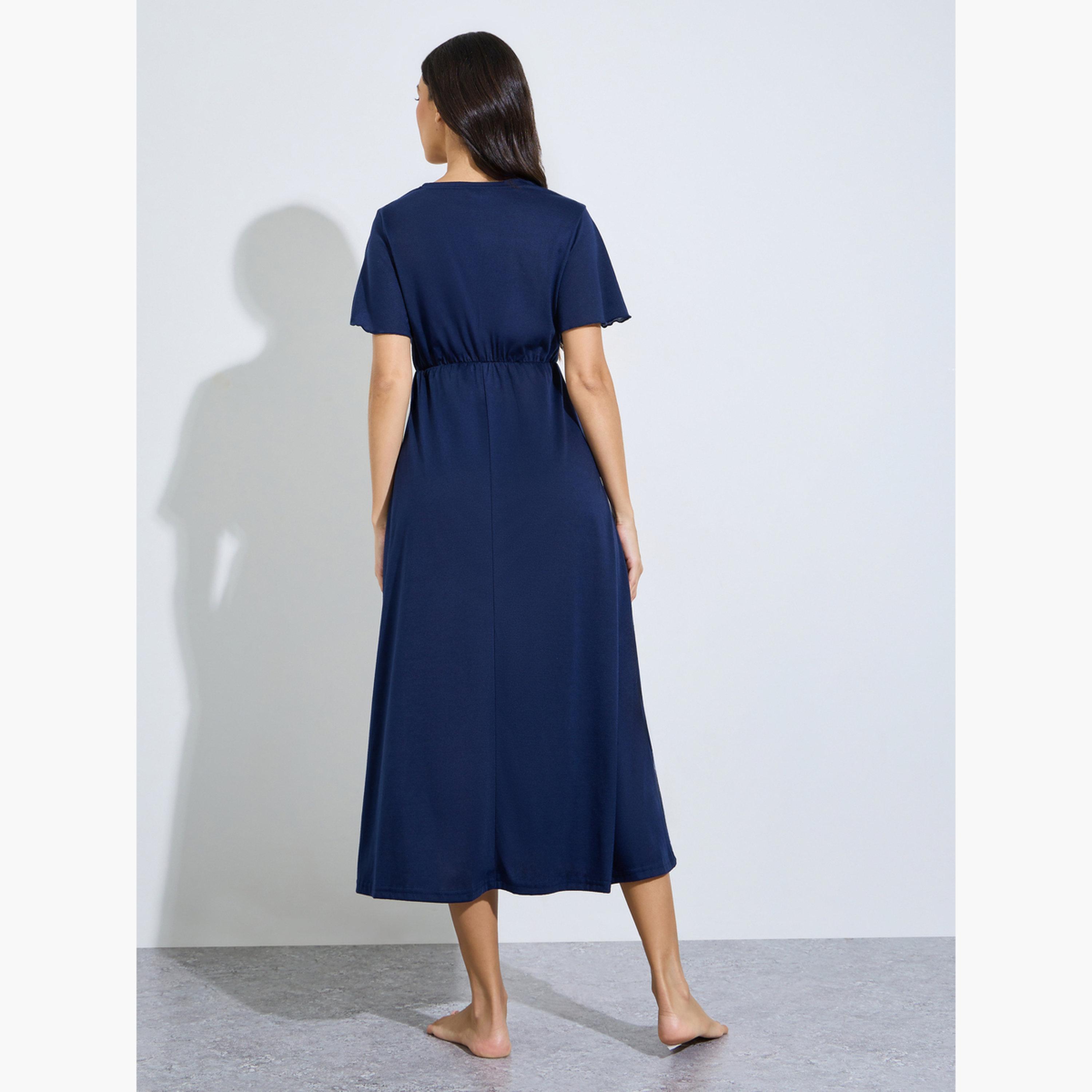 قميص نوم متداخل سادة-women-clothing-nightwear-nighties-image-4