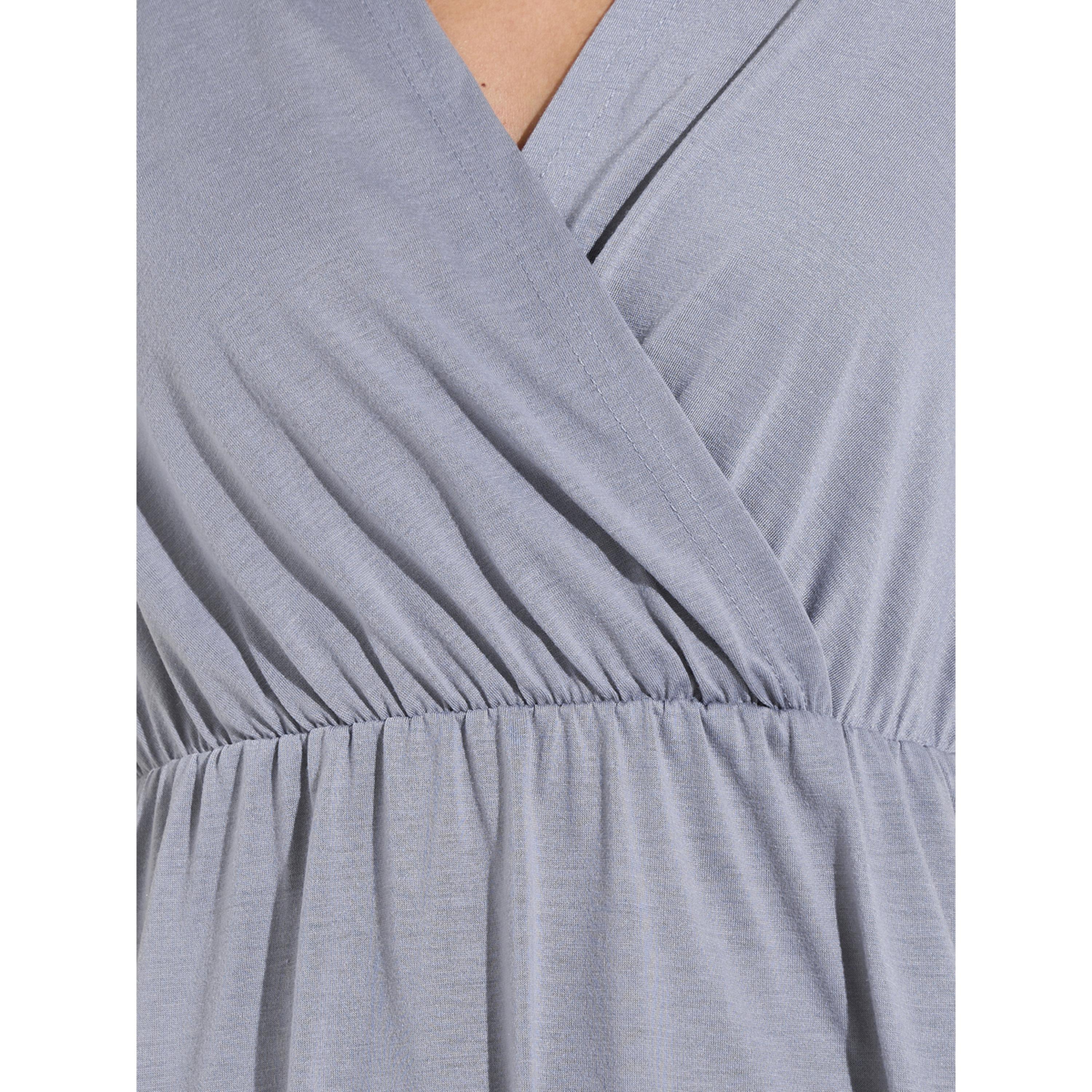 قميص نوم سادة بتصميم متداخل باللون الرمادي-women-clothing-nightwear-nighties-image-4