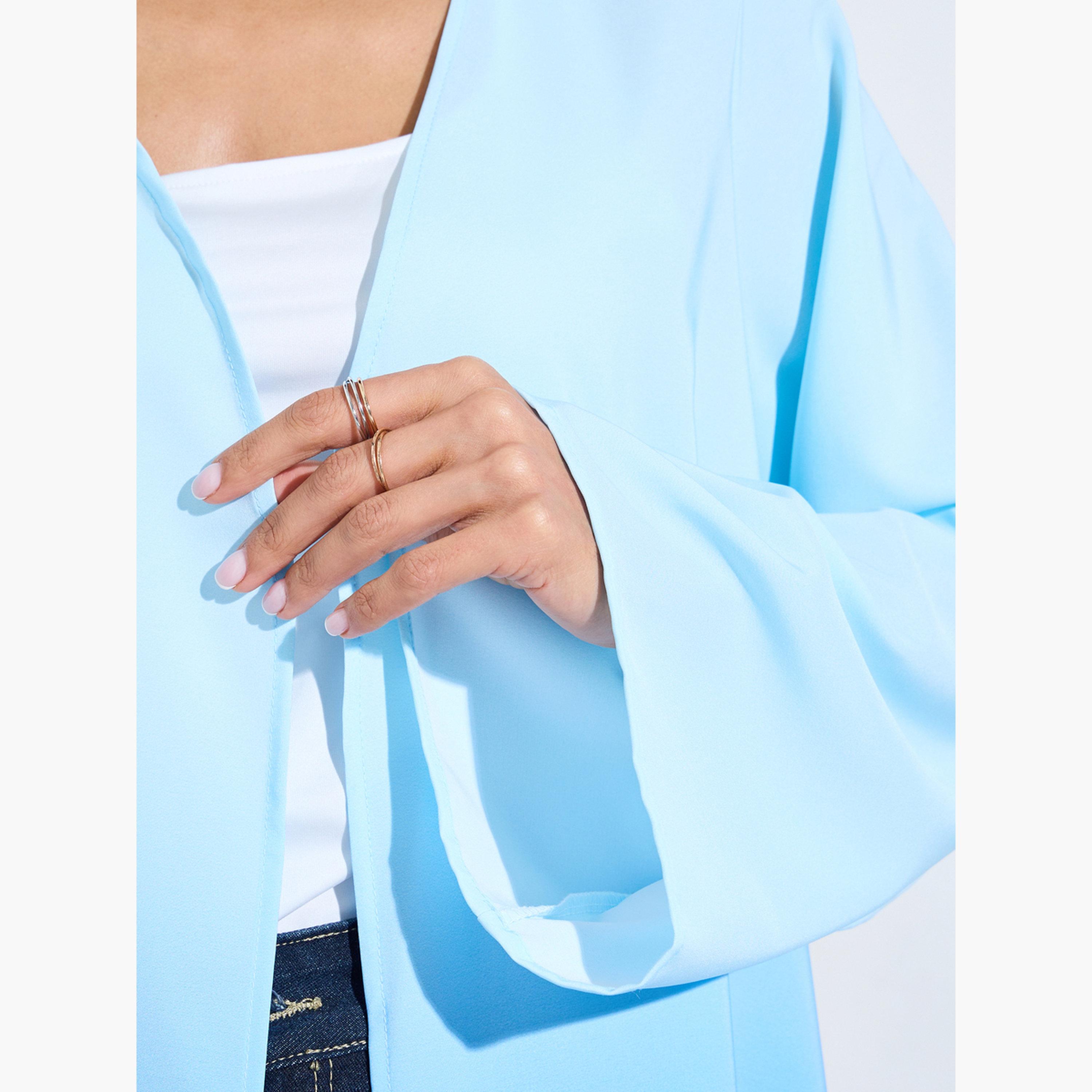 Amirah X Styli Blue Open Front Ombre Look abaya-women-arabicclothing-abayas-image-5