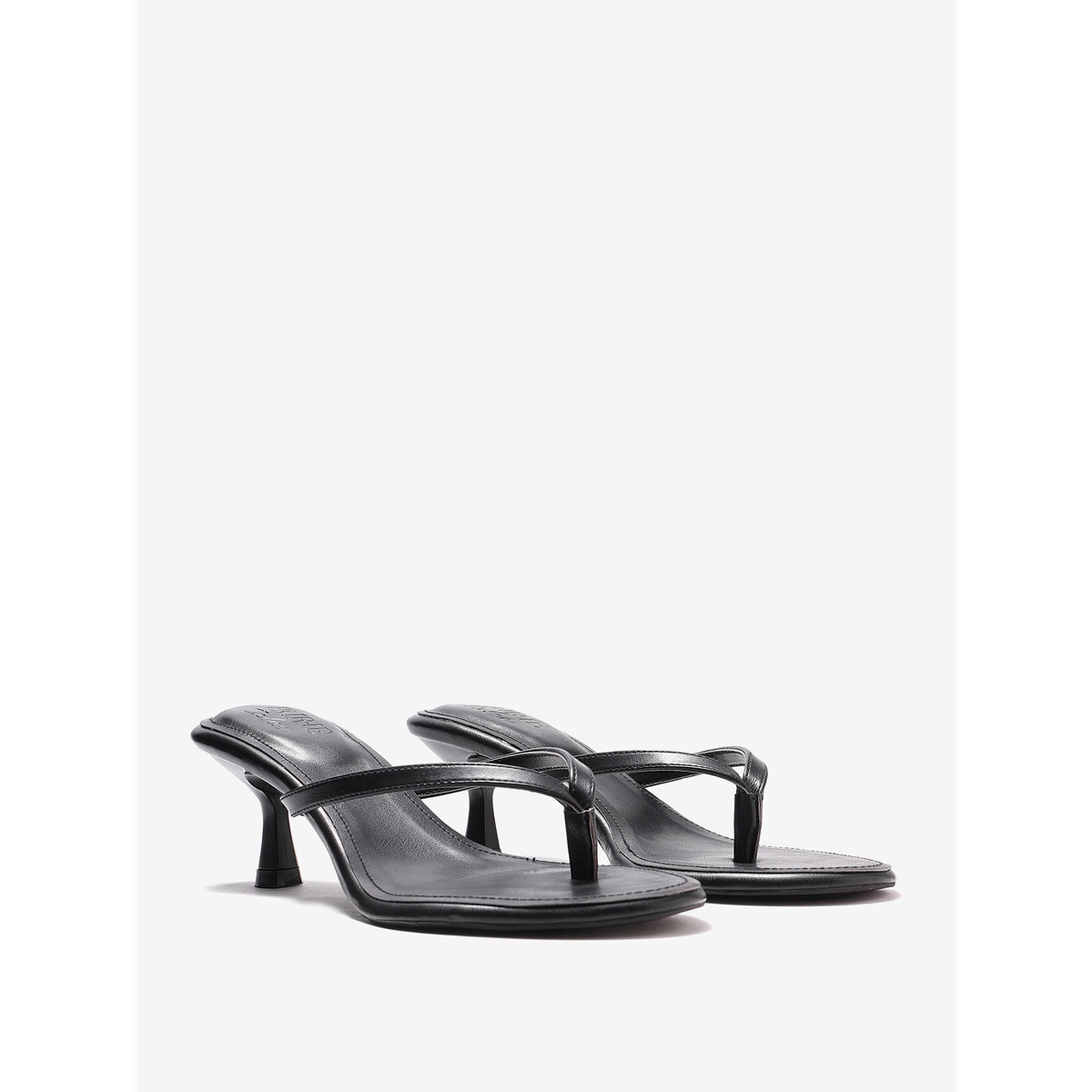 Pair-ie Tales X Styli Black Kitten Heel Thong Sandals-women-shoes-sandals-heeled-image-1