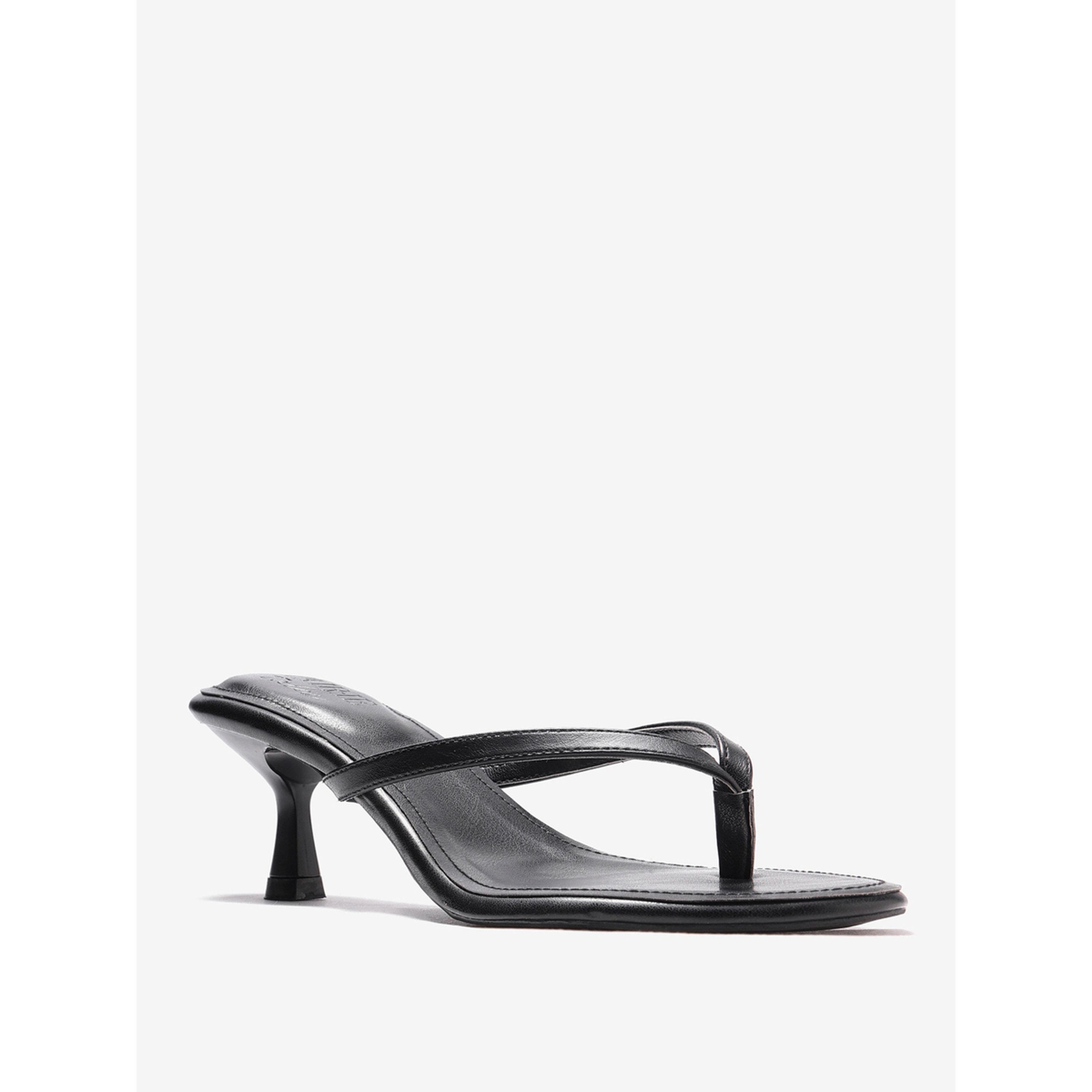 Pair-ie Tales X Styli Black Kitten Heel Thong Sandals-women-shoes-sandals-heeled-image-5