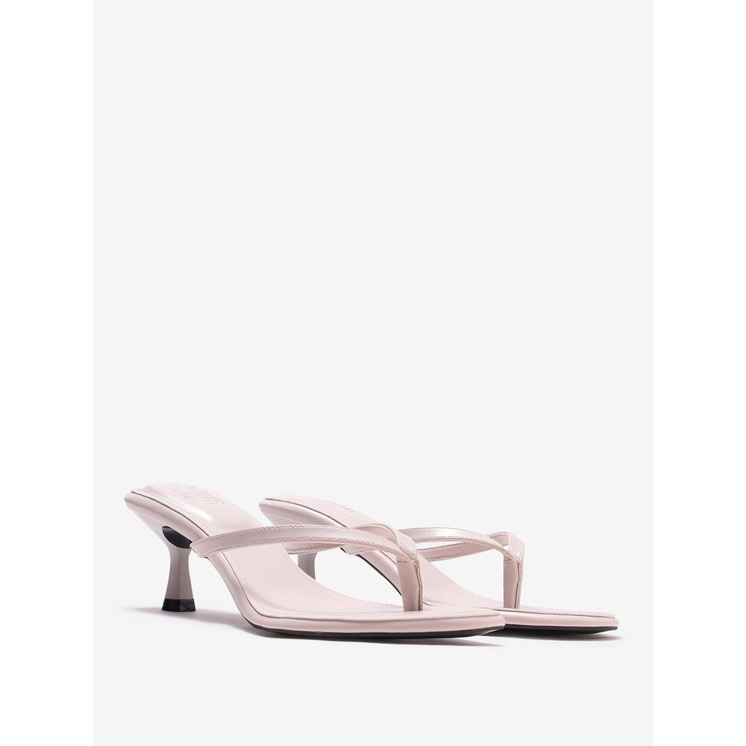 Pair-ie Tales X Styli Cream Kitten Heel Thong Sandals-women-shoes-sandals-heeled-image-1