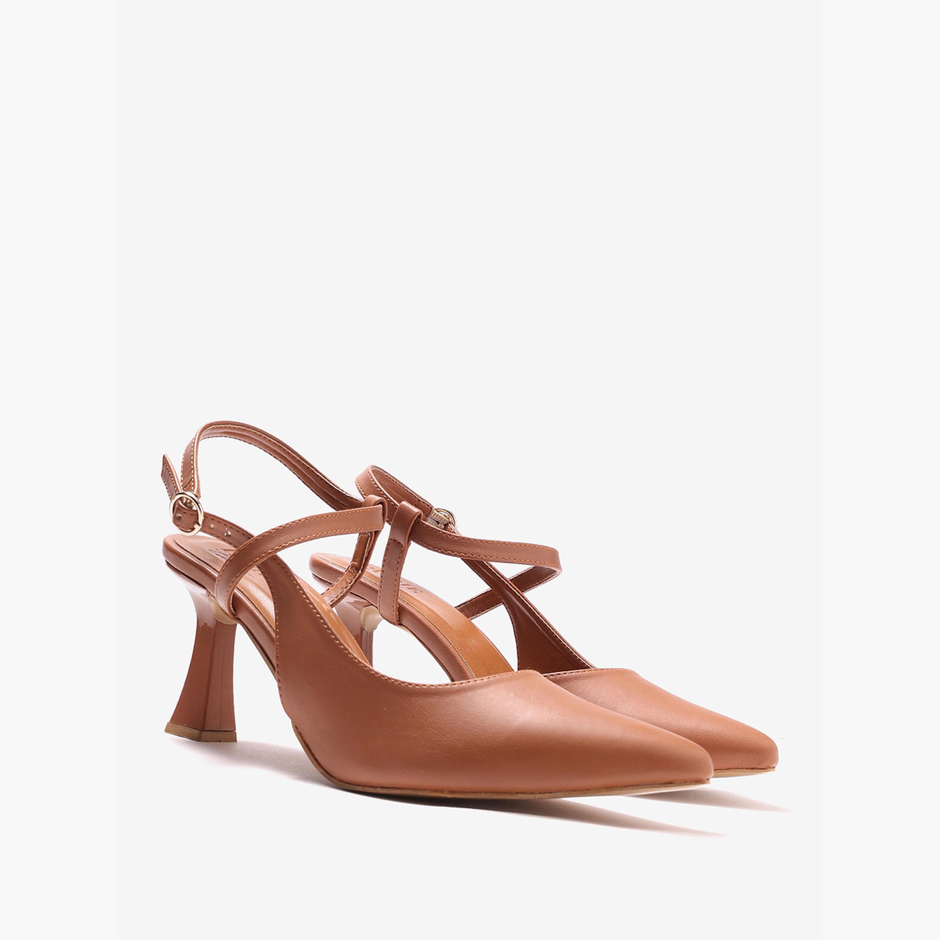 Pair-ie Tales X Styli Tan Pointed Toe Ankle Strap Pumps-women-shoes-heels-image-1