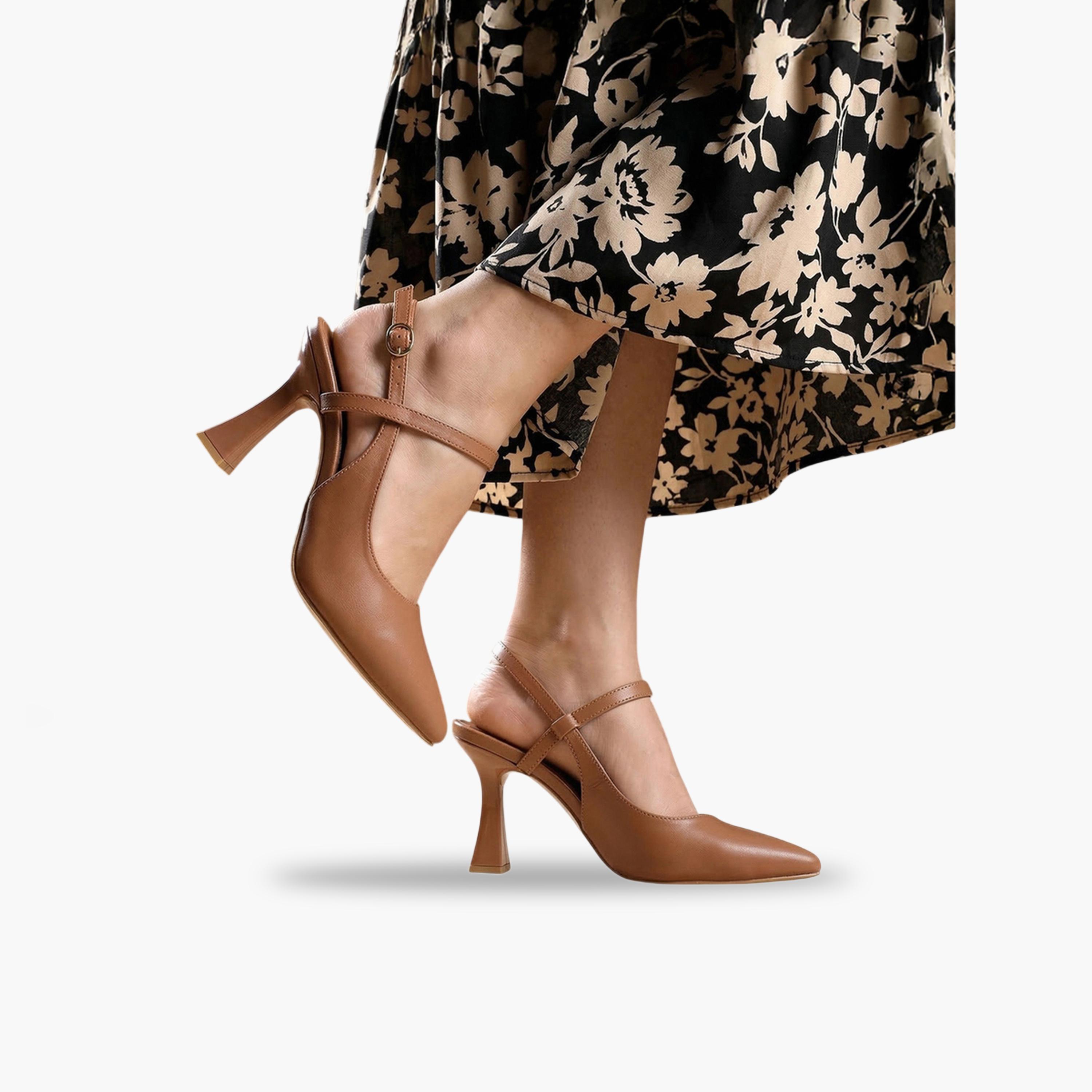 Pair-ie Tales X Styli Tan Pointed Toe Ankle Strap Pumps-women-shoes-heels-image-2