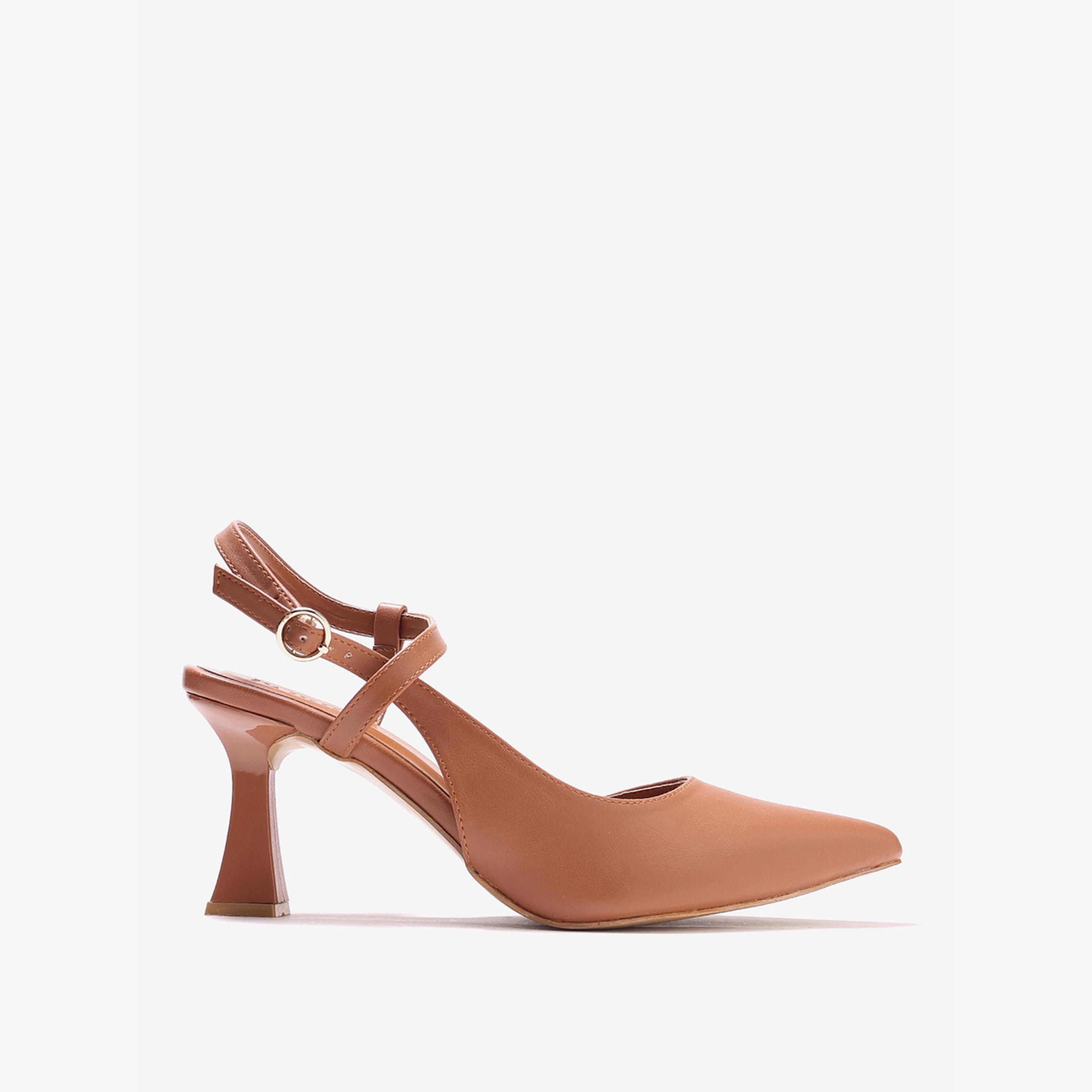 Pair-ie Tales X Styli Tan Pointed Toe Ankle Strap Pumps-women-shoes-heels-image-3