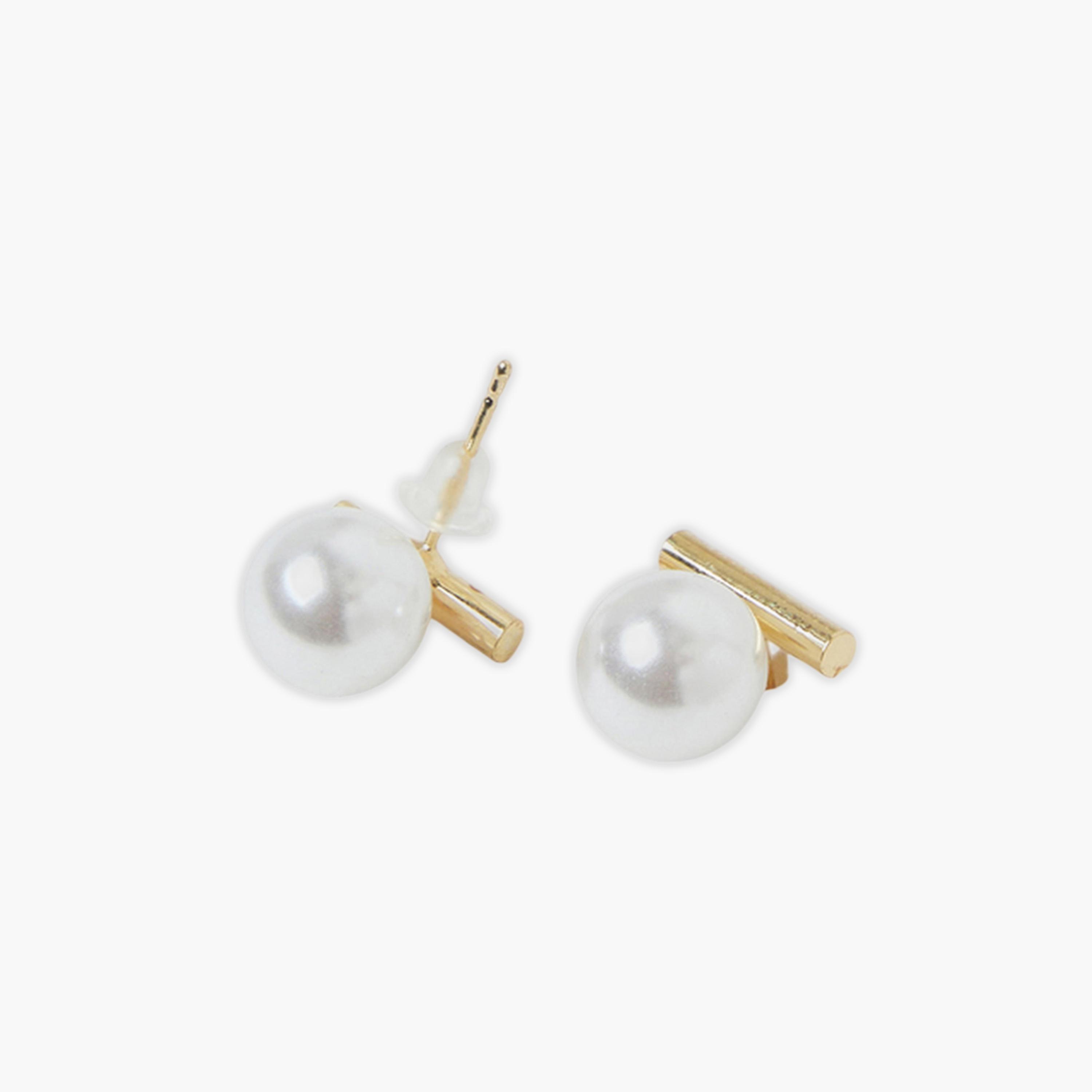 Styli T -Bar Pearl Earrings-women-watchesandjewellery-jewellery-earrings-image-3