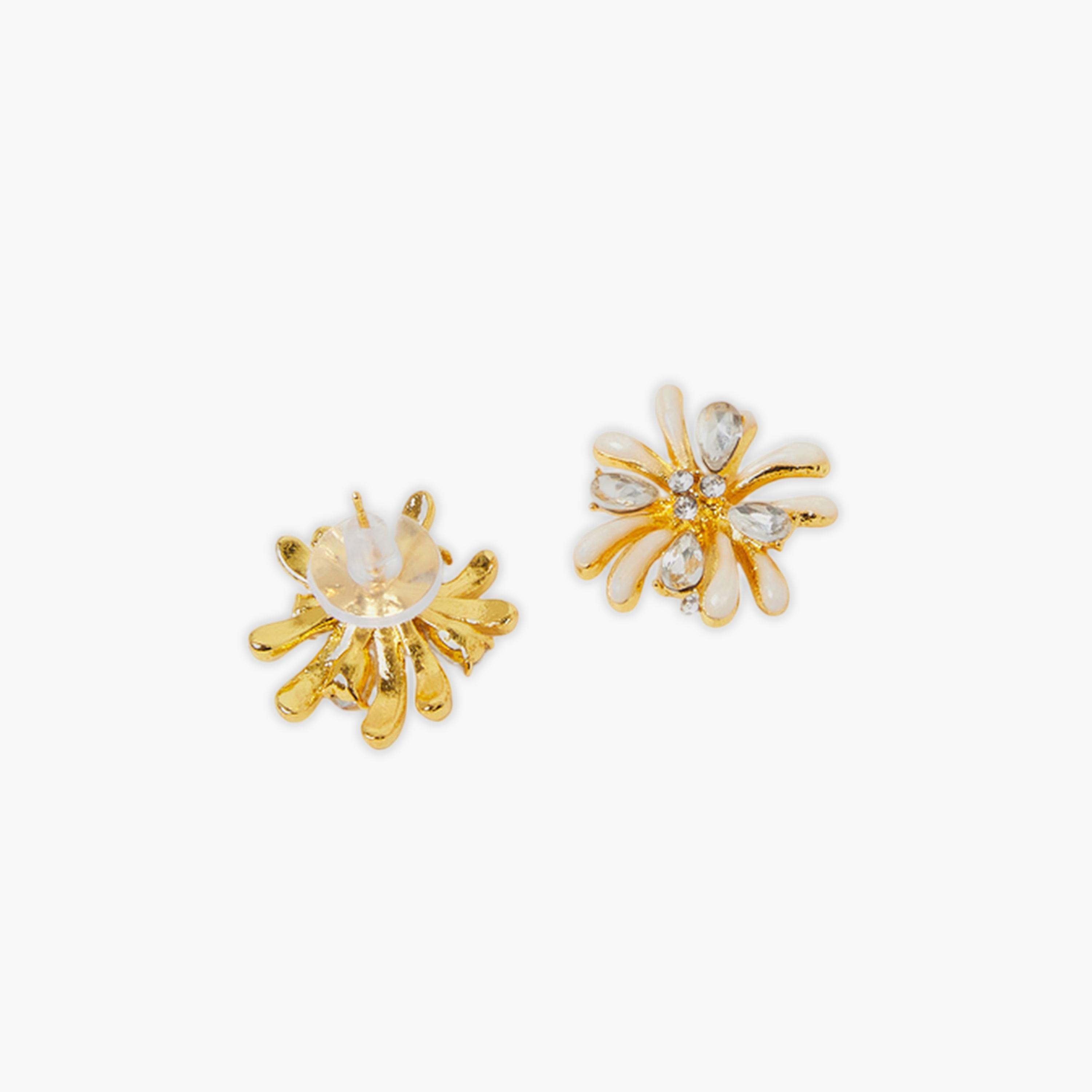 Styli Floral Stud Earrings-women-watchesandjewellery-jewellery-earrings-image-3