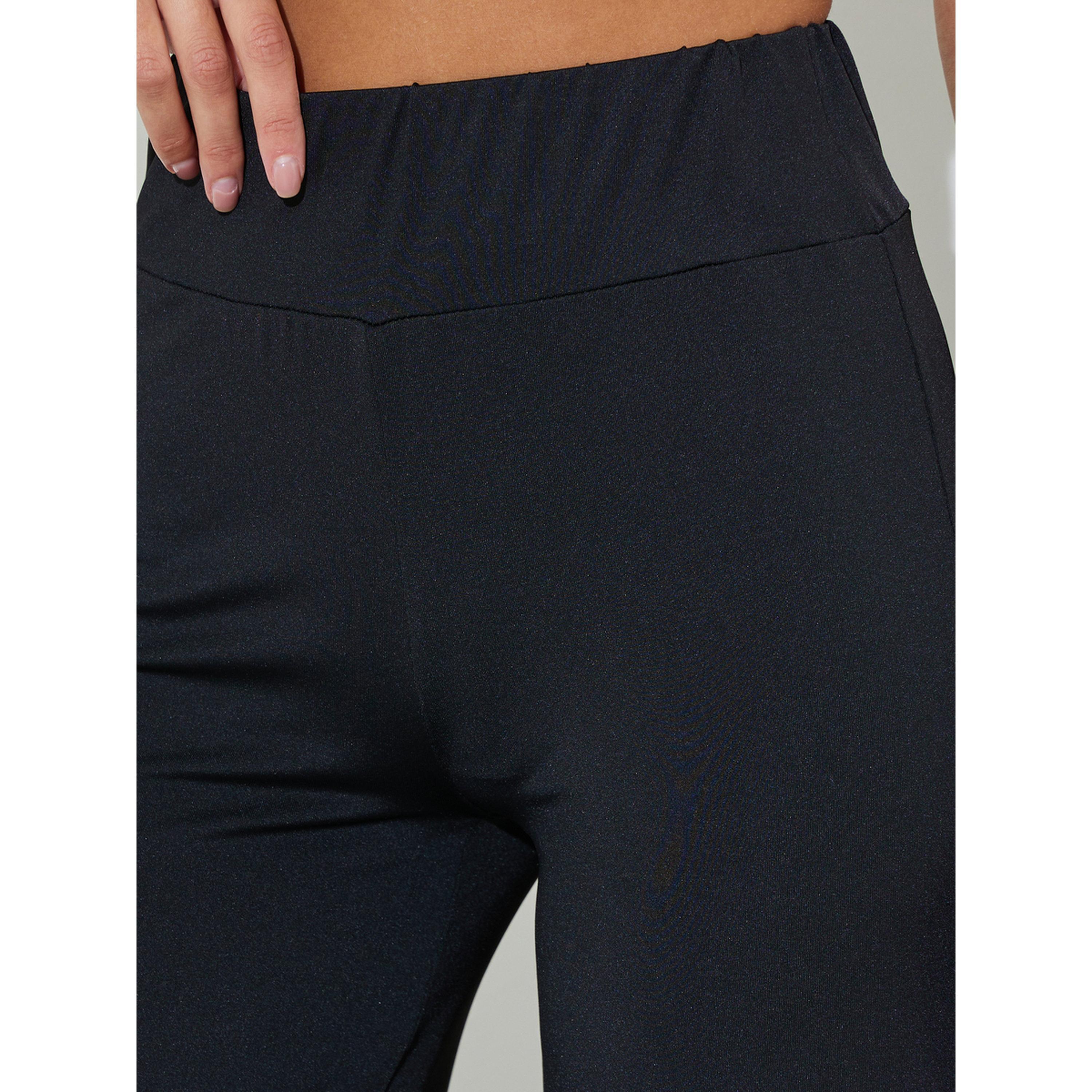 بنطال بأرجل عريضة أسود سادة-women-clothing-joggers-image-4