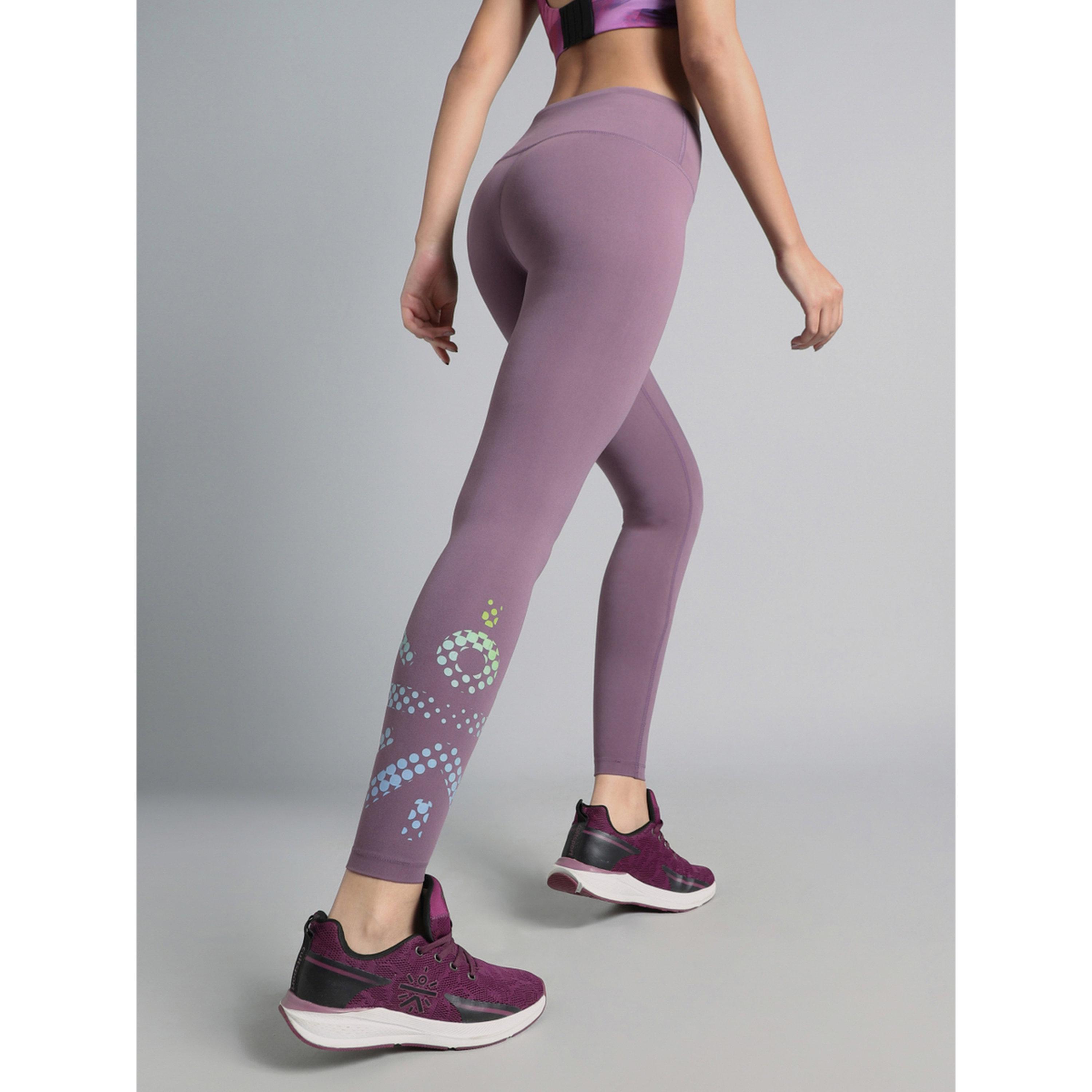Cult X Styli Purple Absolute Fit Tights with Logo Print and Back Pocket-women-clothing-bottoms-joggers-image-3
