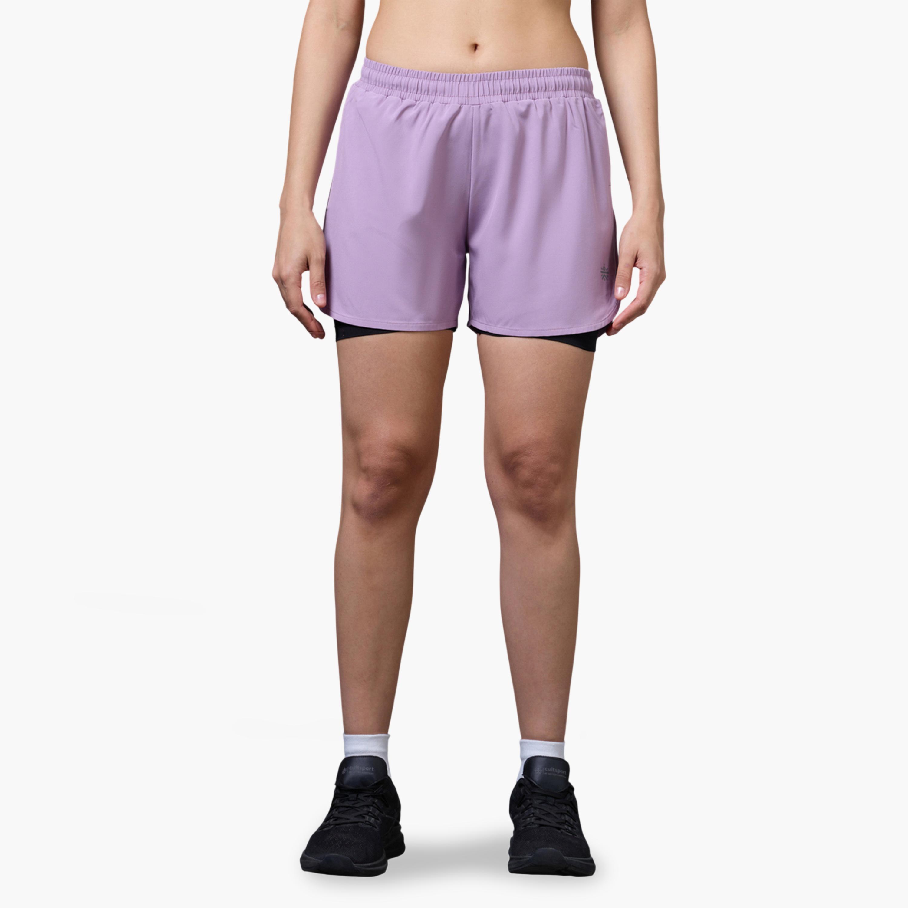 Cult X Styli Lavender Pro Running Shorts-women-clothing-sportswearandactivewear-activewearshorts-image-3