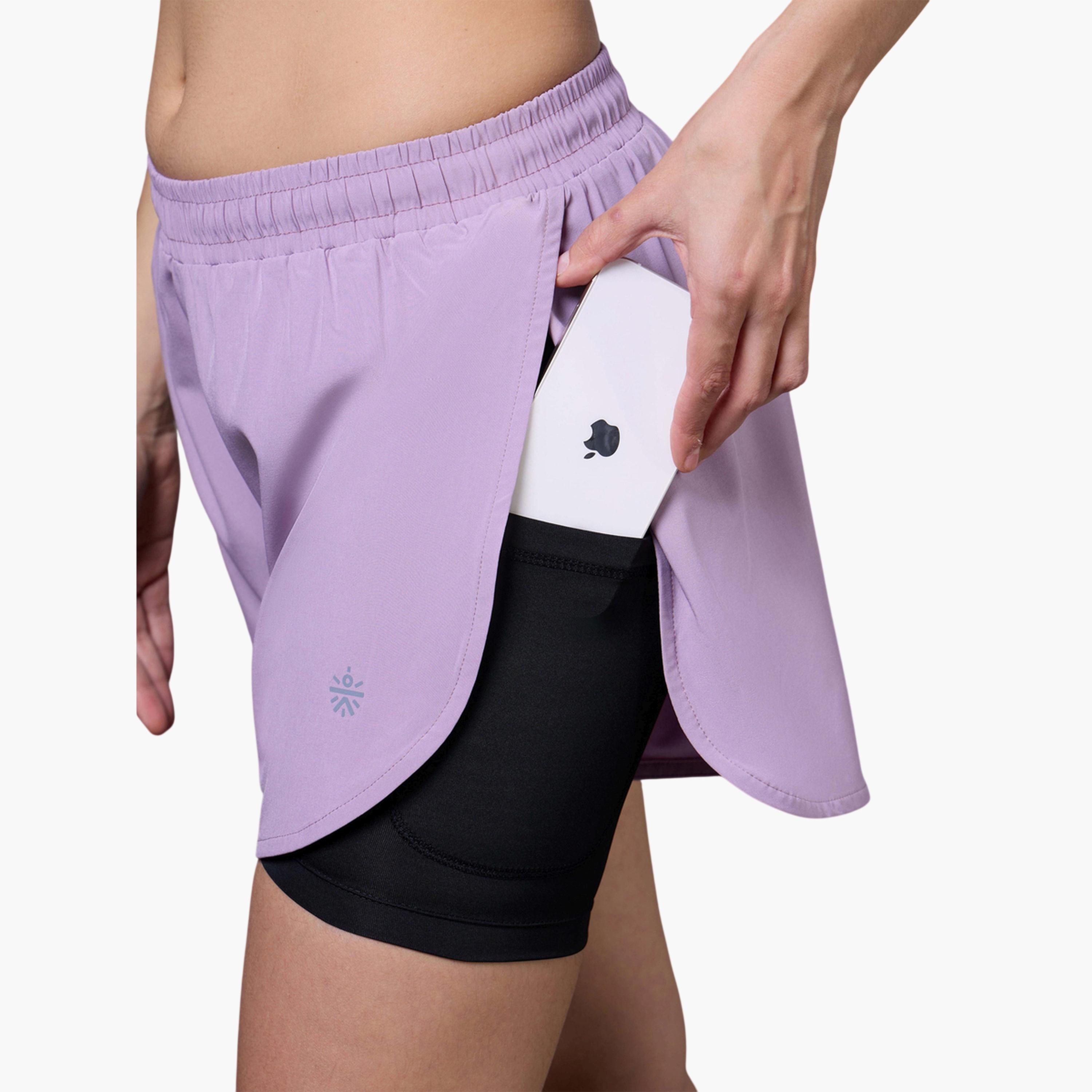 Cult X Styli Lavender Pro Running Shorts-women-clothing-sportswearandactivewear-activewearshorts-image-6