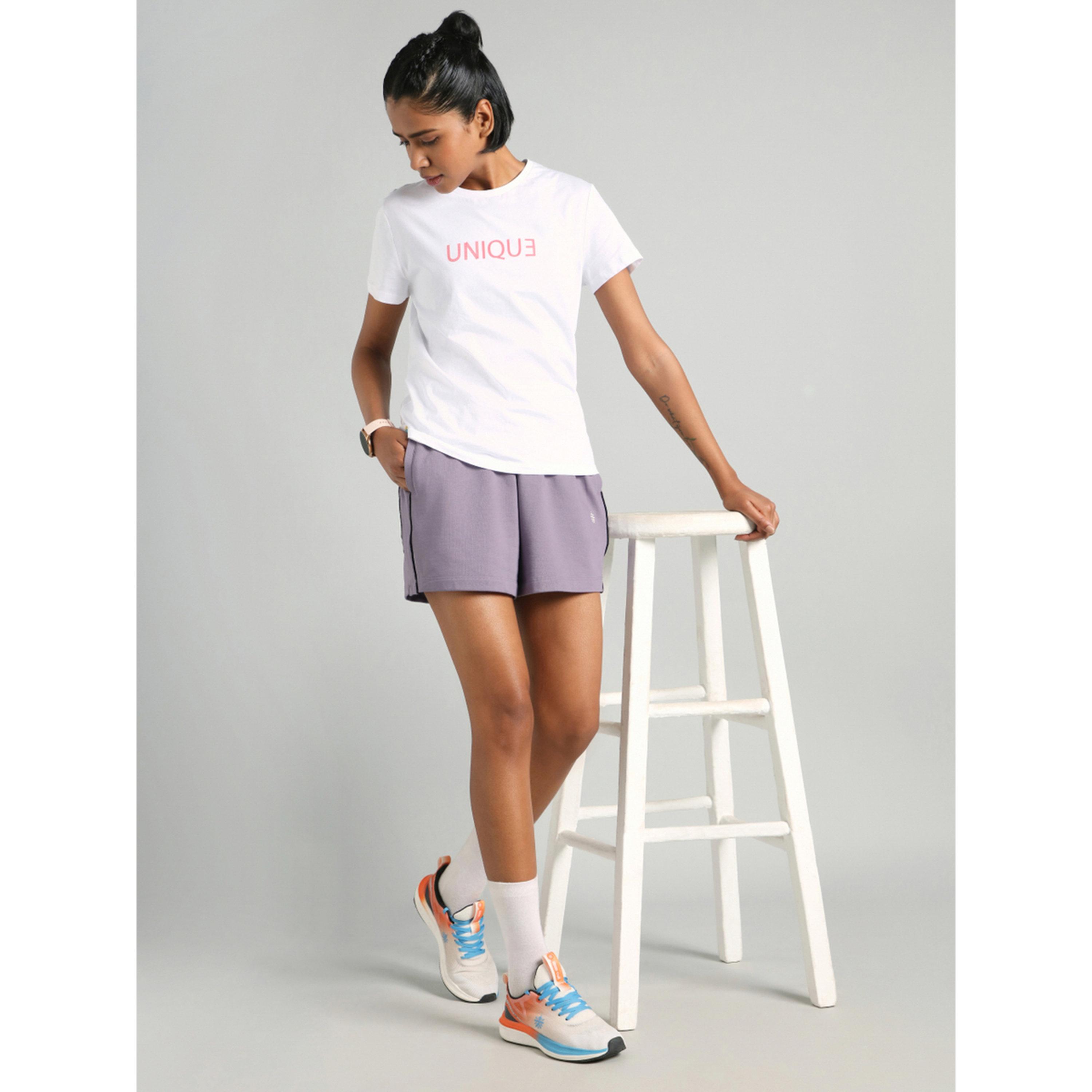 Cult X Styli Purple Panelled Shorts-women-clothing-sportswearandactivewear-activewearshorts-image-2
